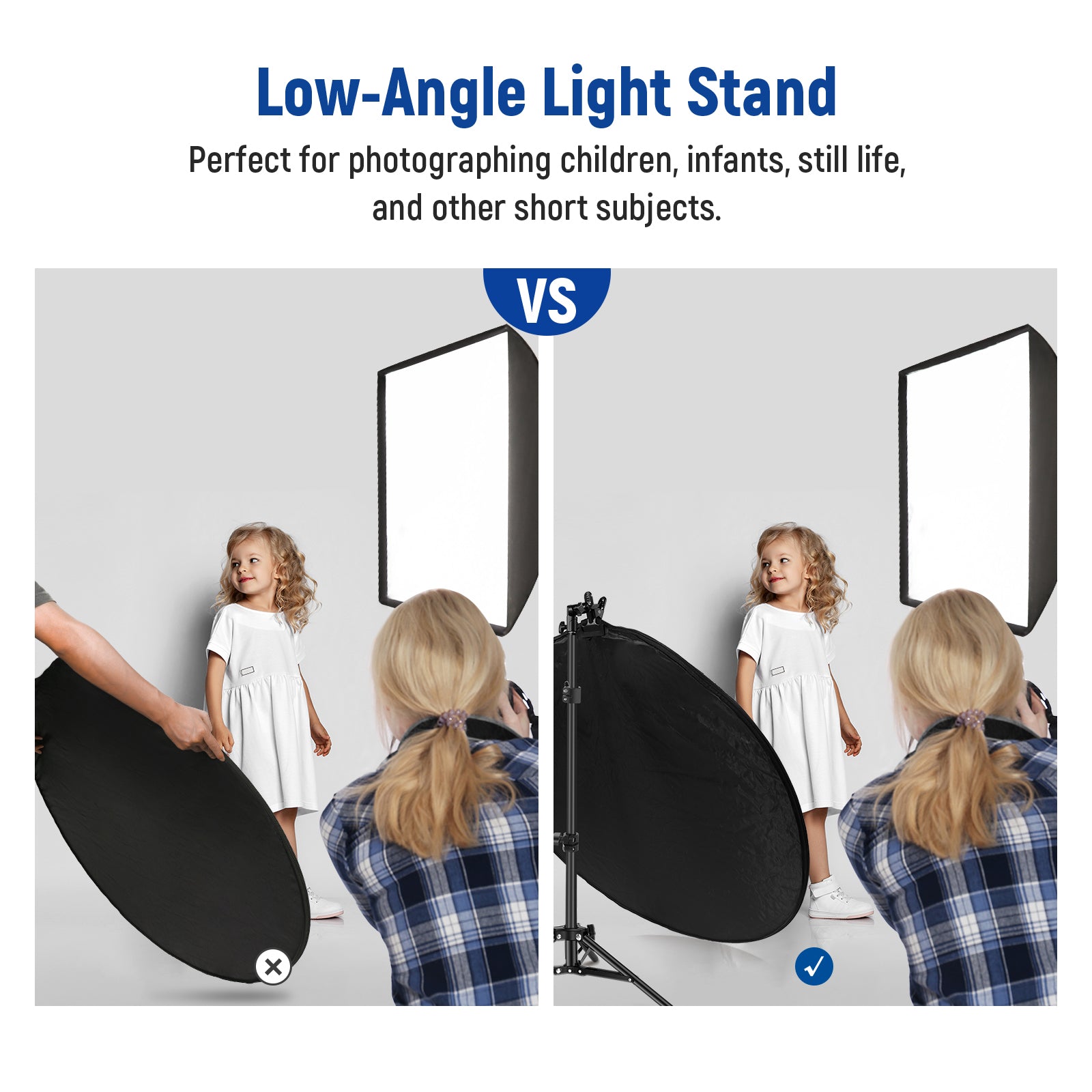 NEEWER 43-Inch/110cm Photography Light Reflector with Adjustable Metal Clamp & Stand - Perfect for Portrait, Product, and Studio Photography