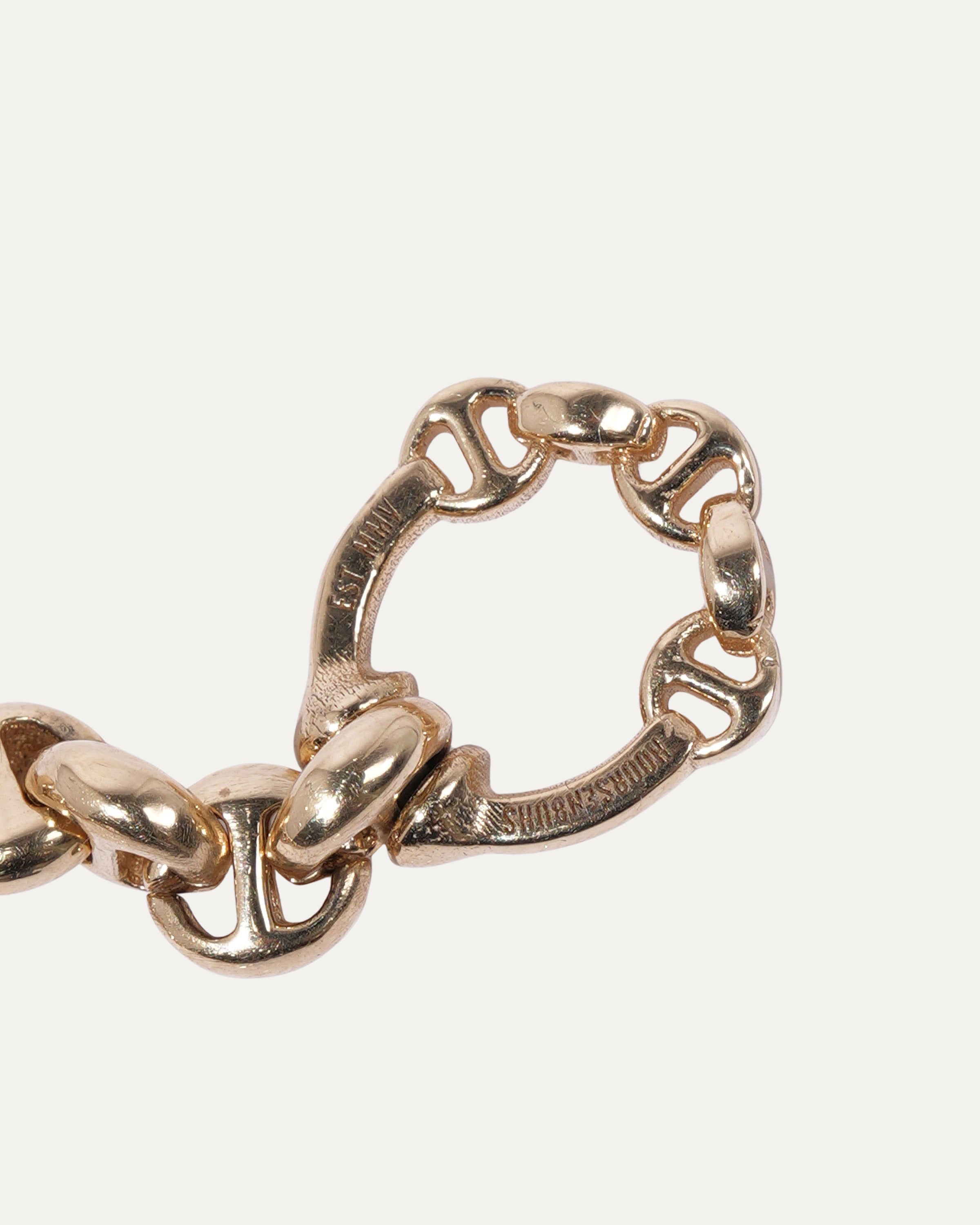 18K Yellow Gold 5MM Open Link Bracelet with Diamond Toggle Closure - Elegant Jewelry for Women, Perfect for Parties, Weddings & Special Occasions