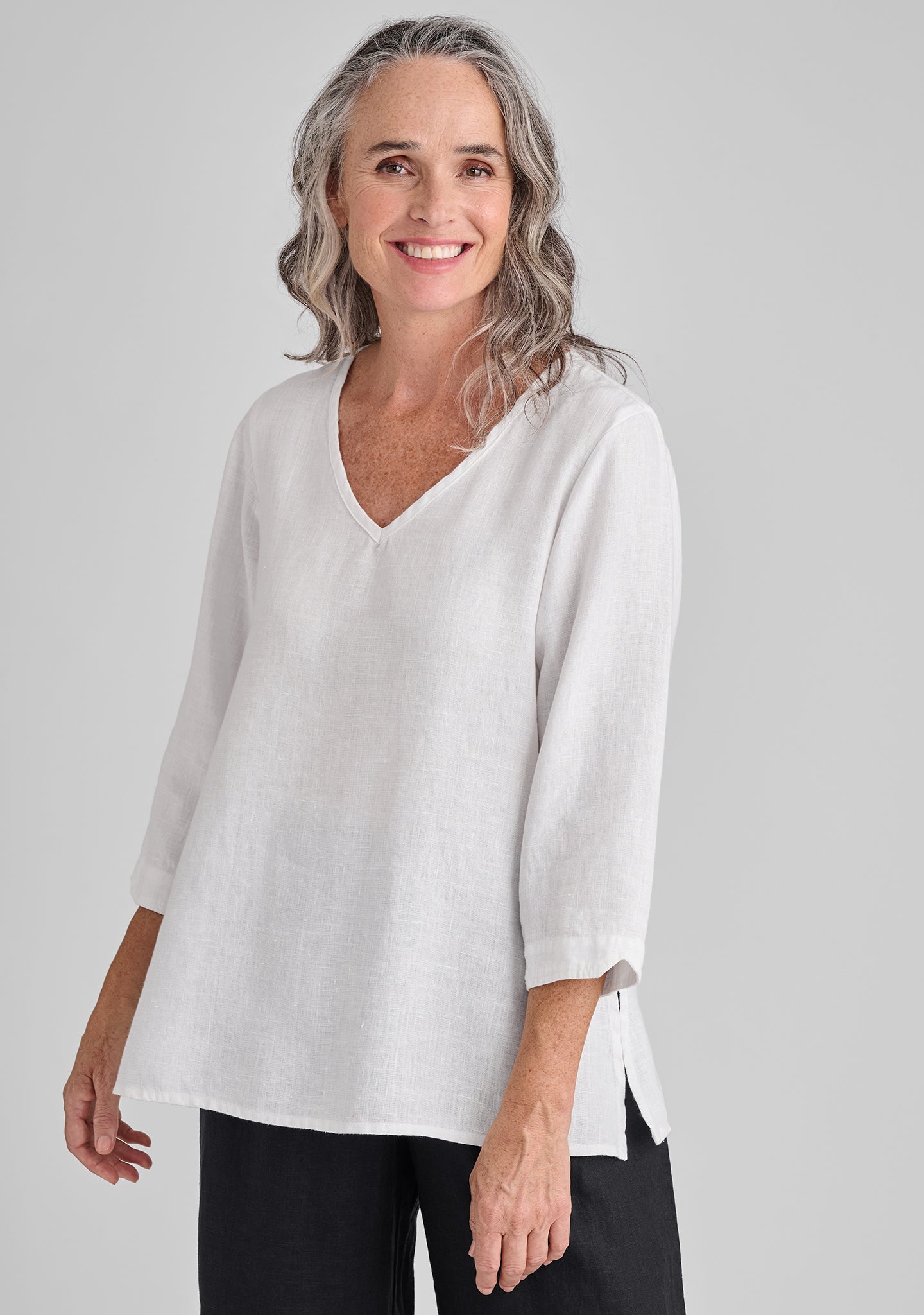 V Neck Linen Pullover Shirt for Men & Women - Breathable & Comfortable Summer Casual Wear