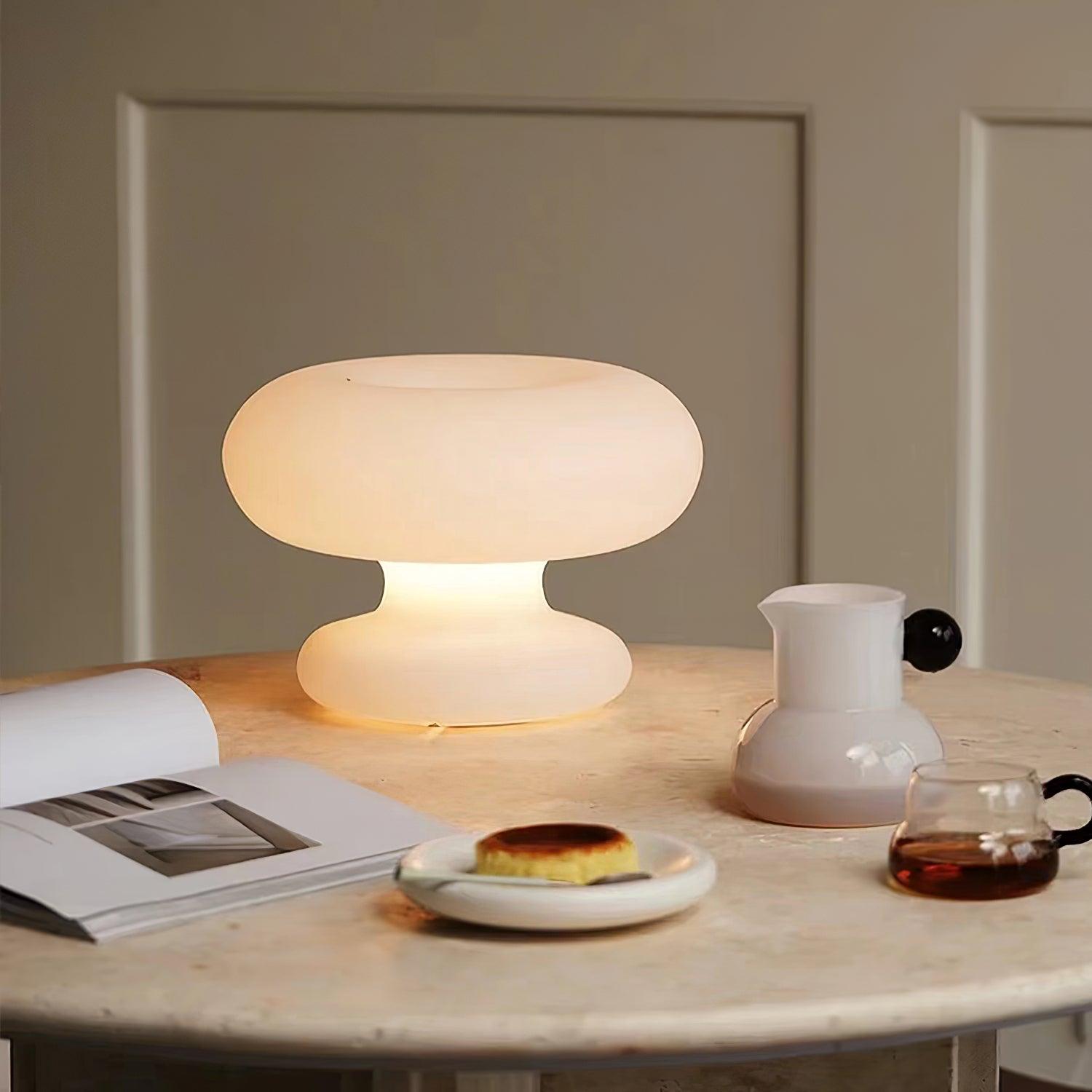 Modern Donut Table Lamp - Stylish & Decorative LED Night Light for Bedroom, Living Room, or Office - Perfect for Reading, Relaxing & Creating Cozy Ambiance