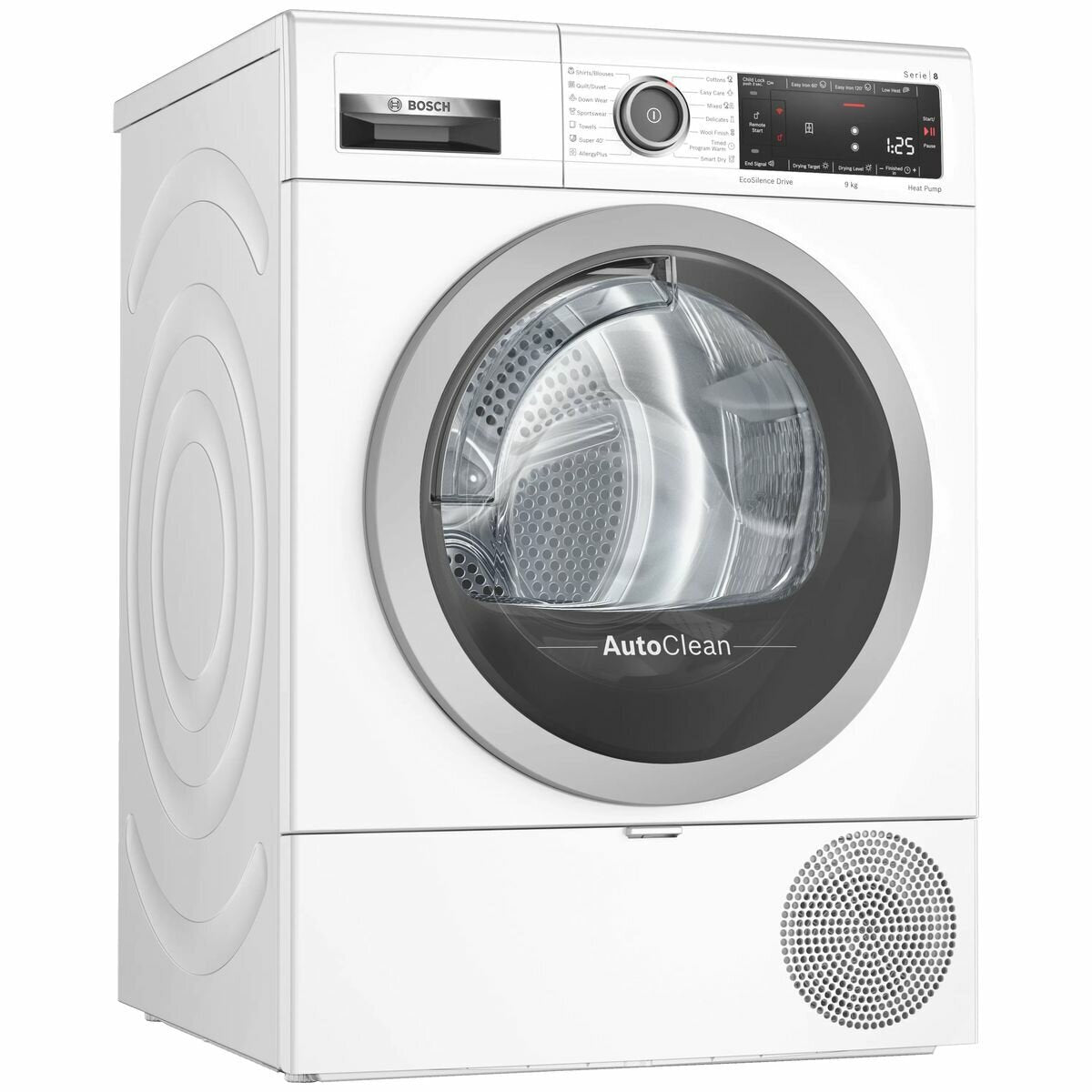 Bosch Series 8 9kg Heat Pump Tumble Dryer with Home Connect WTX88MH0AU - Energy Efficient Laundry Solution for Smart Homes & Large Families