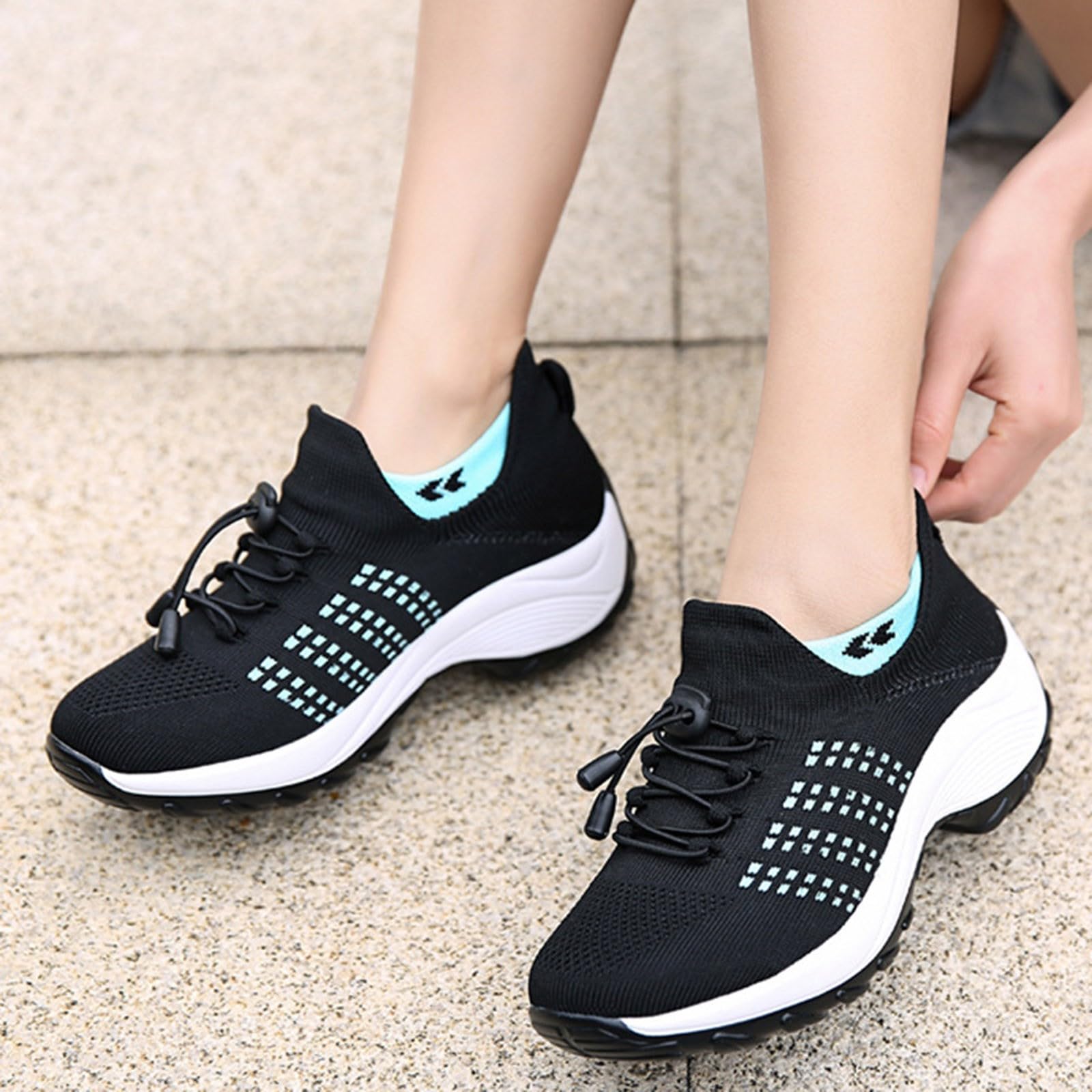 Women's Lightweight Running Shoes - Slip-On Tennis Sneakers for Walking, Non-Slip Athletic Shoes with Comfortable Cushioning | Perfect for Jogging, Gym Workouts & Daily Walking