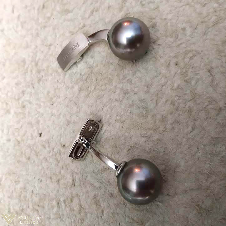 Damiani Polsini Perla Cufflinks - Luxury Pearl Cufflinks for Men, Elegant Dress Shirt Accessories for Weddings, Business Meetings & Formal Events