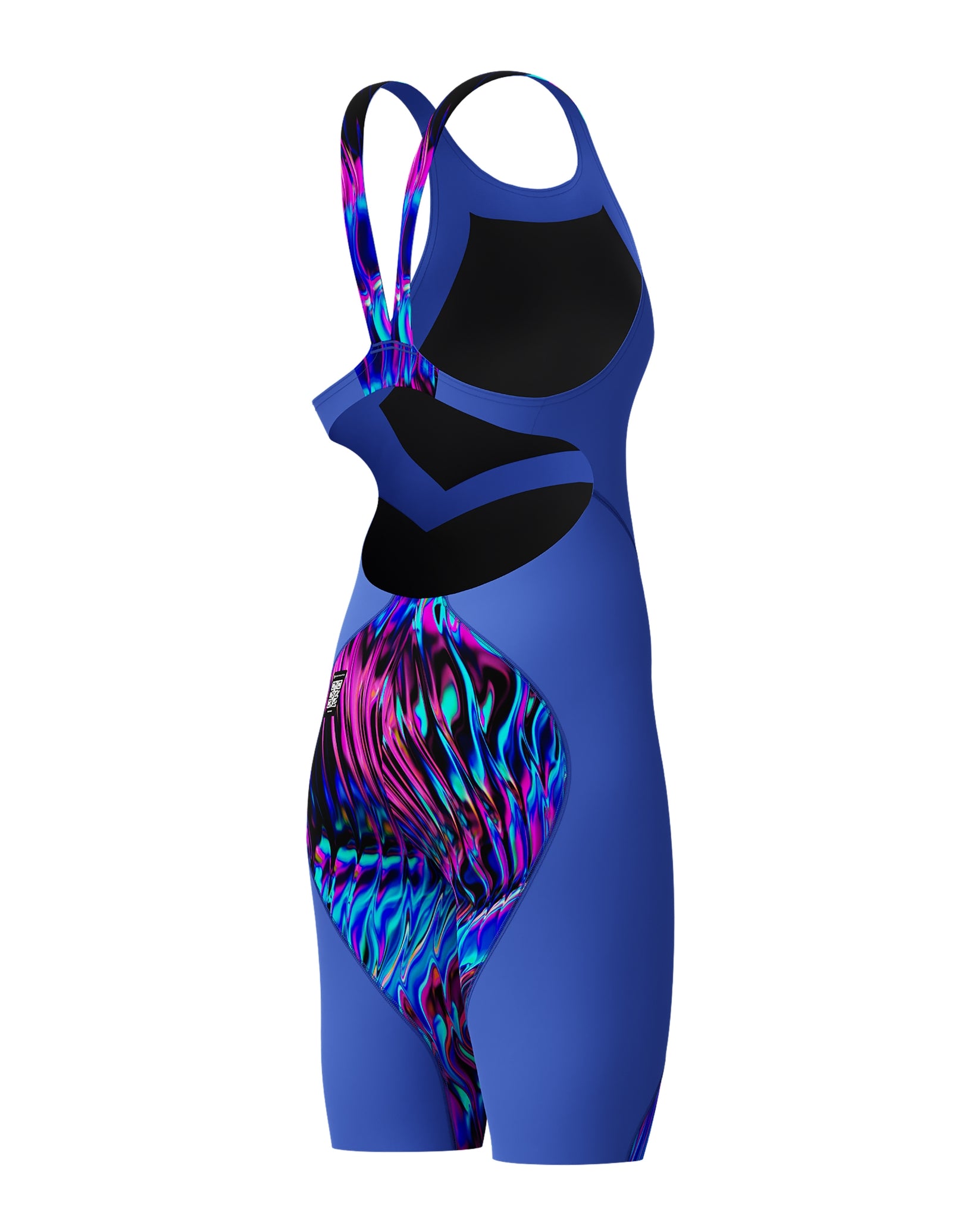 Speedo Girls' Fastskin LZR Ignite Kneeskin Swimsuit - Blue/Multi Color - Perfect for Competitive Swimming & Swim Training