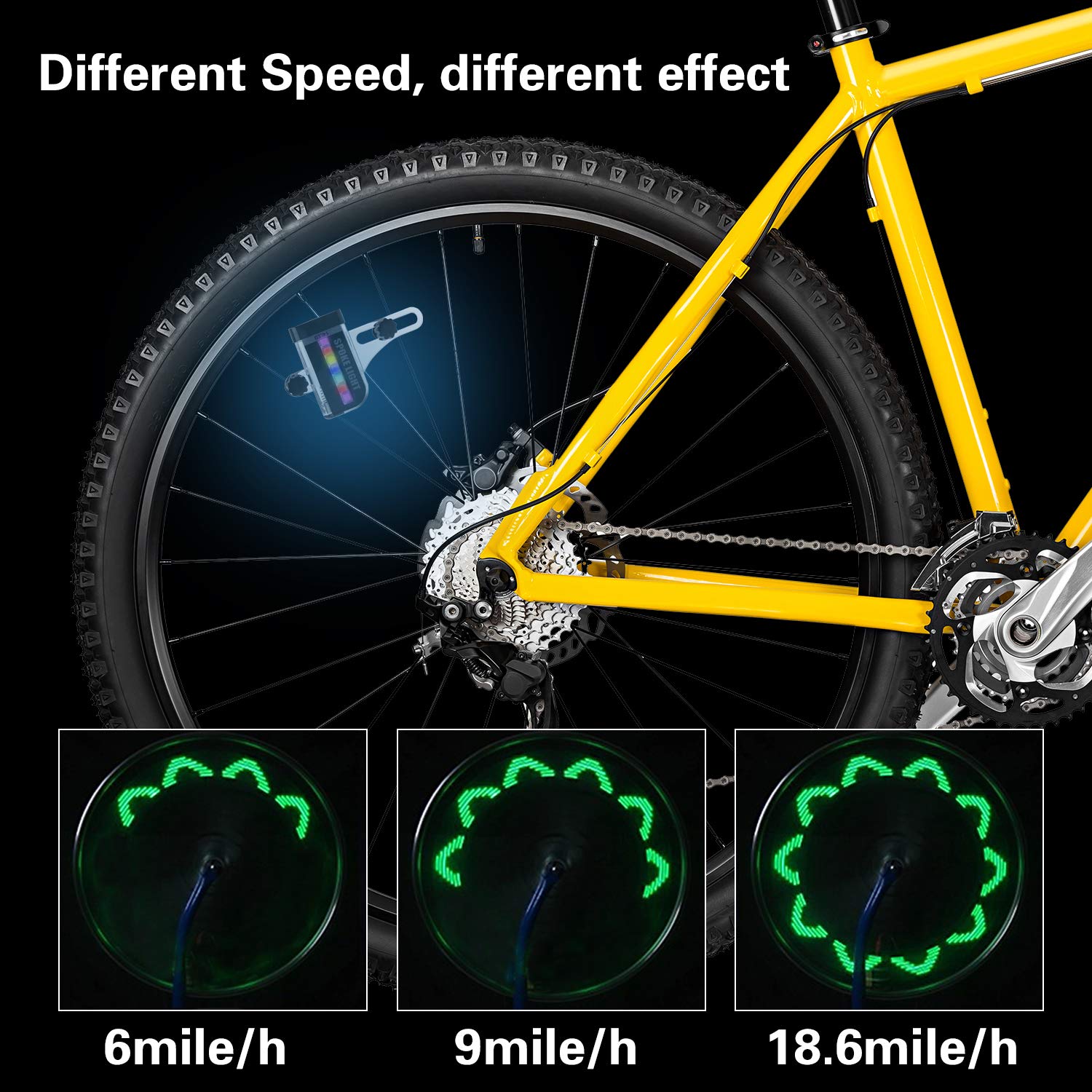 LED Waterproof Bike Wheel Lights - 30 Color Changing Patterns, Auto On/Off Safety Spoke Lights for Mountain/Road/Hybrid/Folding Bicycles | Perfect for Night Riding, Commuting & Cycling Safety