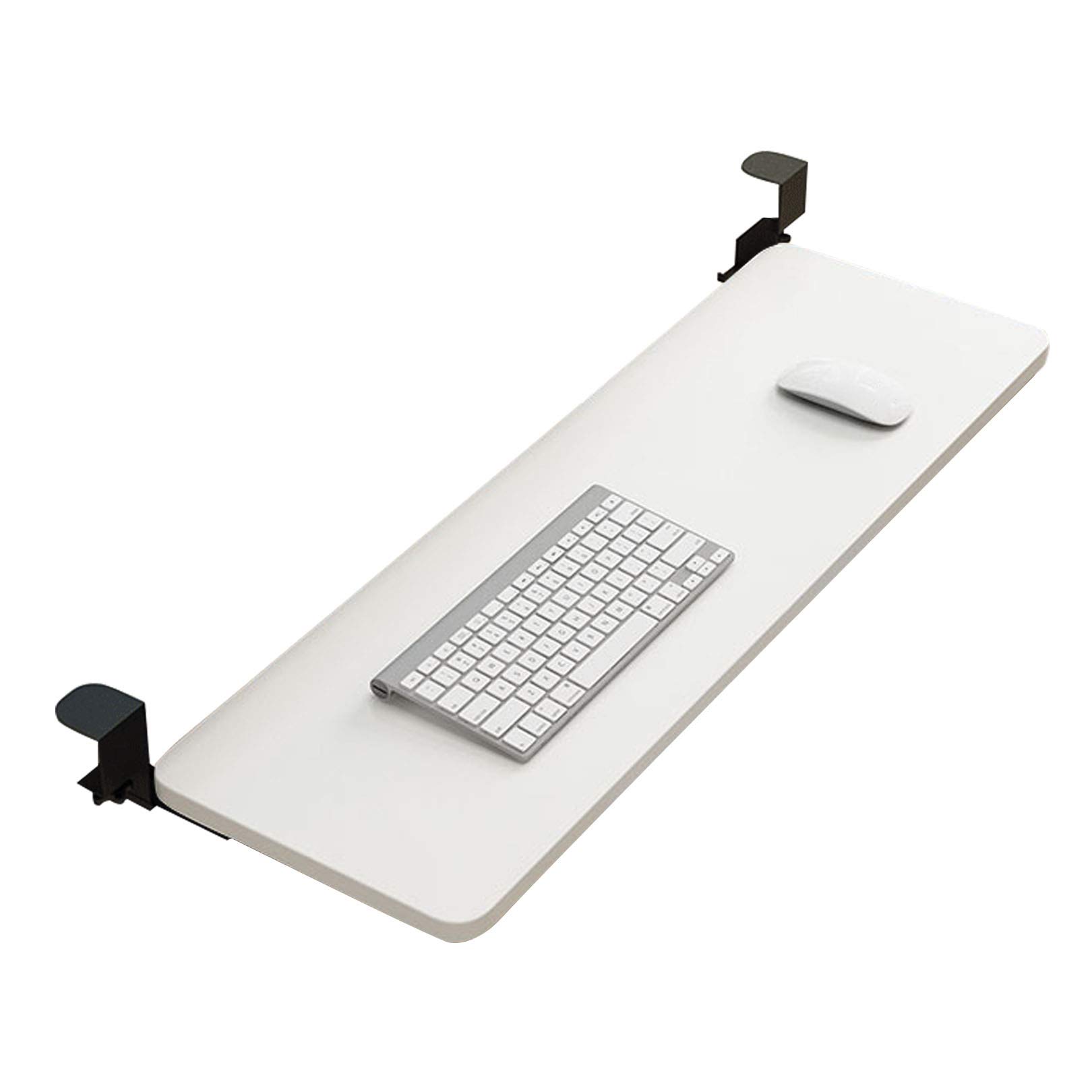 Ergonomic Under Desk Keyboard Tray with C-Clamp - Adjustable Sliding Keyboard Drawer for Comfortable Typing | Perfect for Home Office, Gaming Setup & Workspace Ergonomics