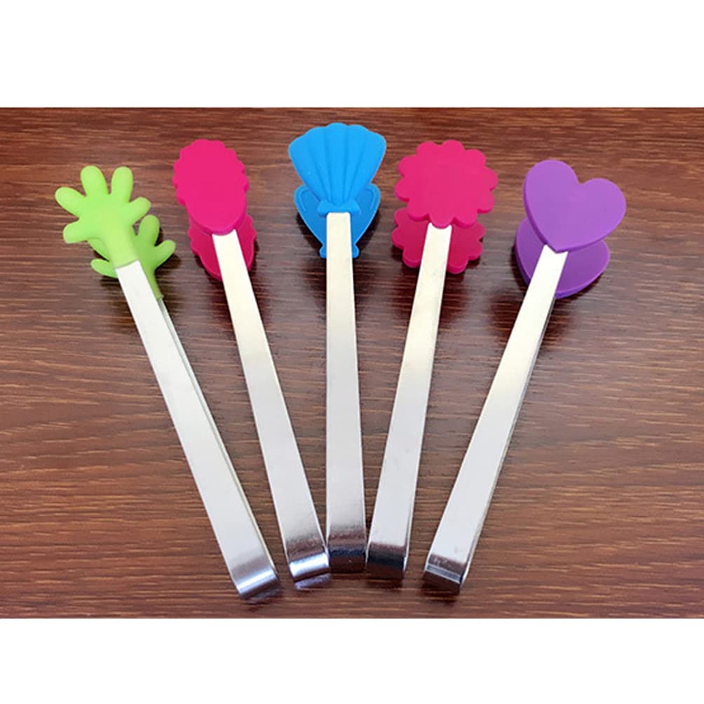 **Hemoton 15-Piece Silicone-Tipped Stainless Steel Kitchen Tongs Set - Food, Baking, Sugar, Ice Tongs for Cooking, Grilling & Serving - Perfect Kitchen Gadgets & Clips**