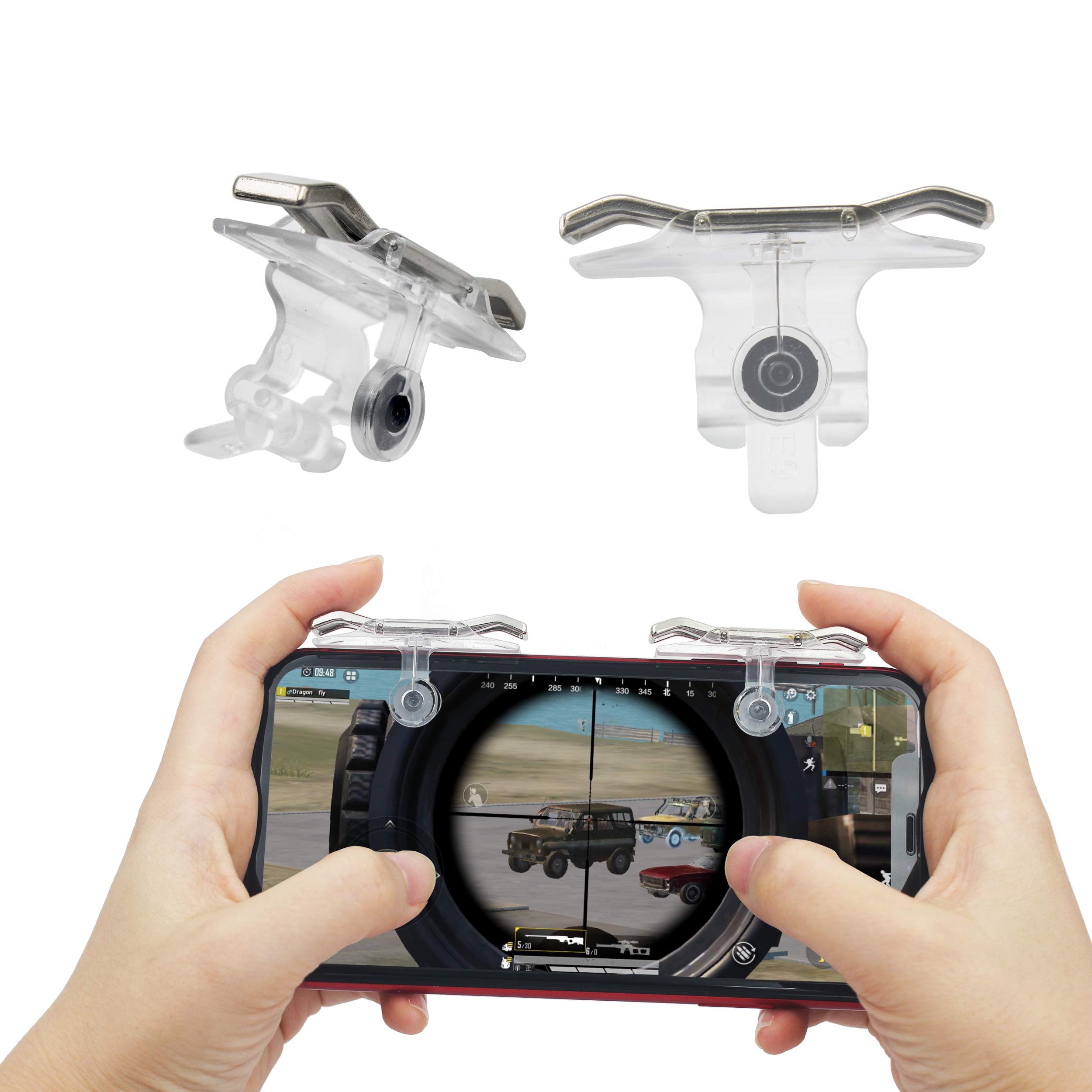 PUBG Trigger - Mobile Game Controller for Call of Duty, Fortnite & PUBG - Phone Triggers for FPS Gaming - Perfect for Competitive Mobile Gaming & Esports