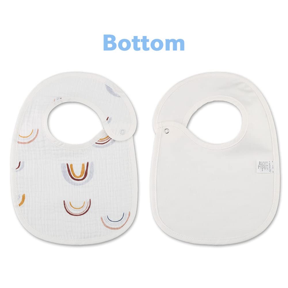ISAKEN 2 Pack Waterproof Baby Bibs - Soft Bandana Drool Bibs & Burp Cloths for Newborns, Infants & Toddlers - Perfect for Feeding, Teething & Messy Playtime