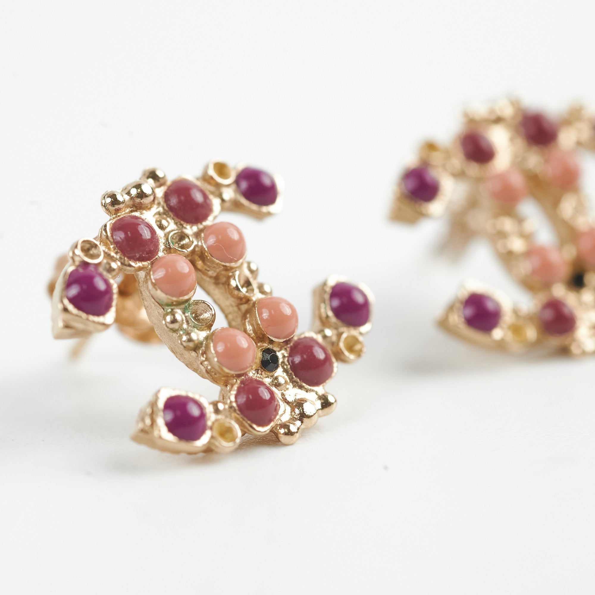Chanel Beaded CC Logo Earrings - Fashion Costume Jewelry for Women | Elegant Party & Evening Wear Accessories