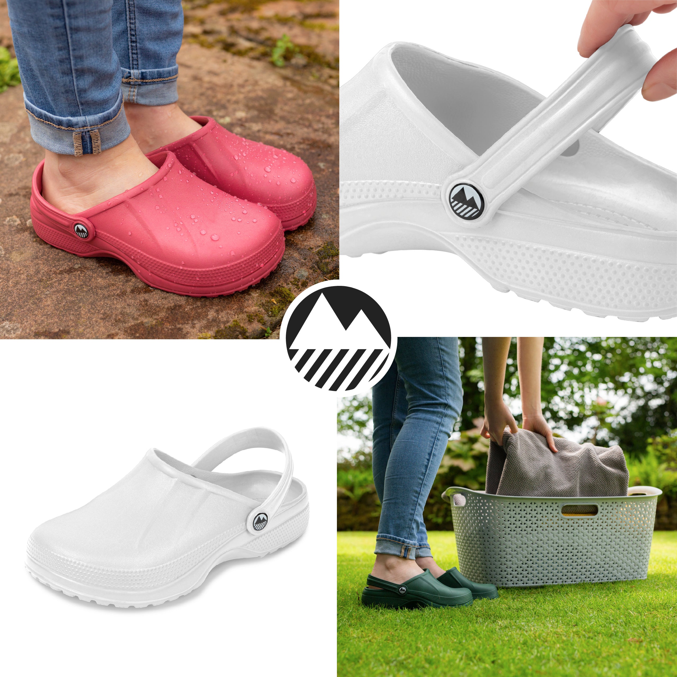 Women's Classic Allonby Garden Clogs - Wide Fit Comfortable Slip-On Shoes for Gardening, Outdoor & Indoor Use