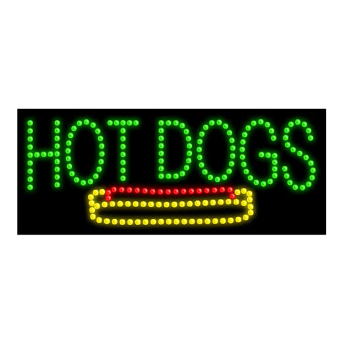 Hot Dogs LED Dot Sign #20252 - Bright Neon Bar & Restaurant Decor for Indoor/Outdoor Use