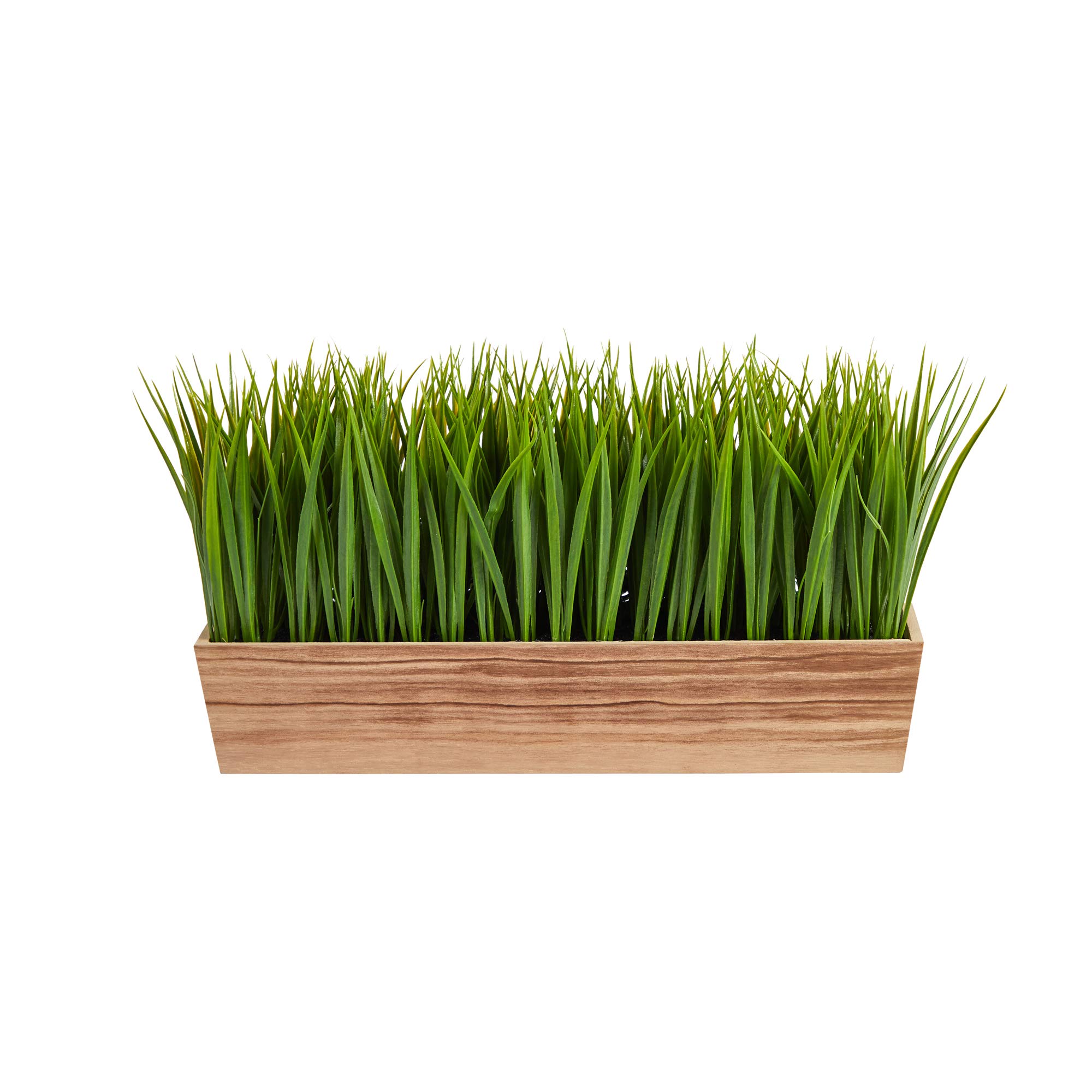 Nearly Natural 20 Inch Vanilla Grass Artificial Plant in Decorative Planter - Realistic Fake Grass for Home Office Decor, Table Centerpiece, and Indoor Greenery