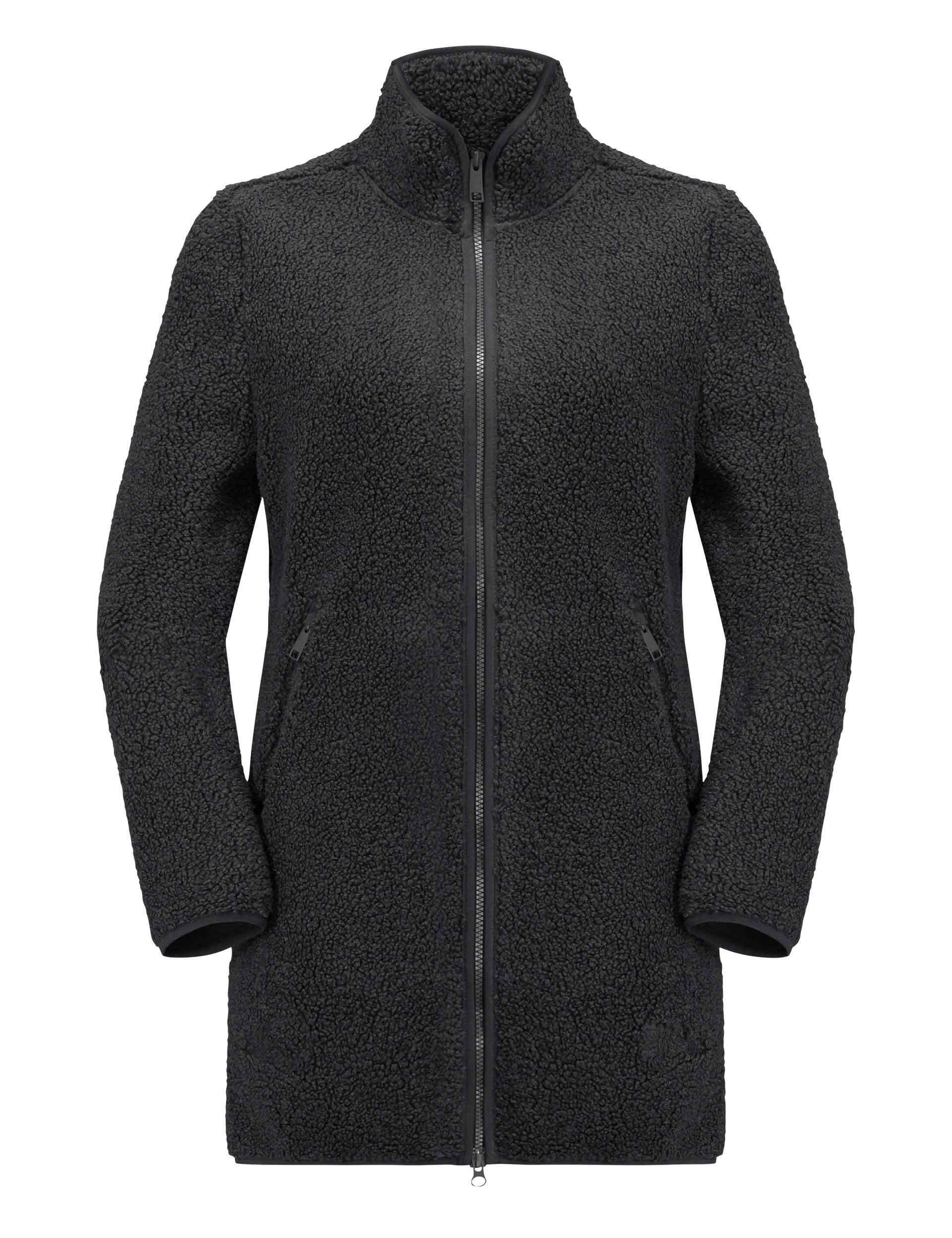 Premium High Curl Coat for Women - Elegant Black Winter Jacket with Faux Fur Trim | Warm Outerwear for Cold Weather, Snow Days & Fashionable Street Style