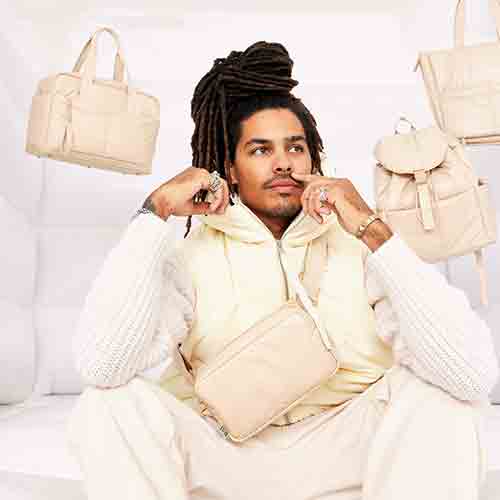 Beige Expandable Duffle Bag - Large Travel Duffel with Extra Storage | Perfect for Gym, Weekend Trips & Air Travel