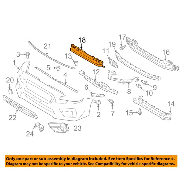 CAPA-Certified Front Bumper Impact Bar for 2015-2021 Subaru WRX & WRX STI | Energy Absorber Steel Reinforcement | Perfect for Collision Protection & Off-Road Adventures