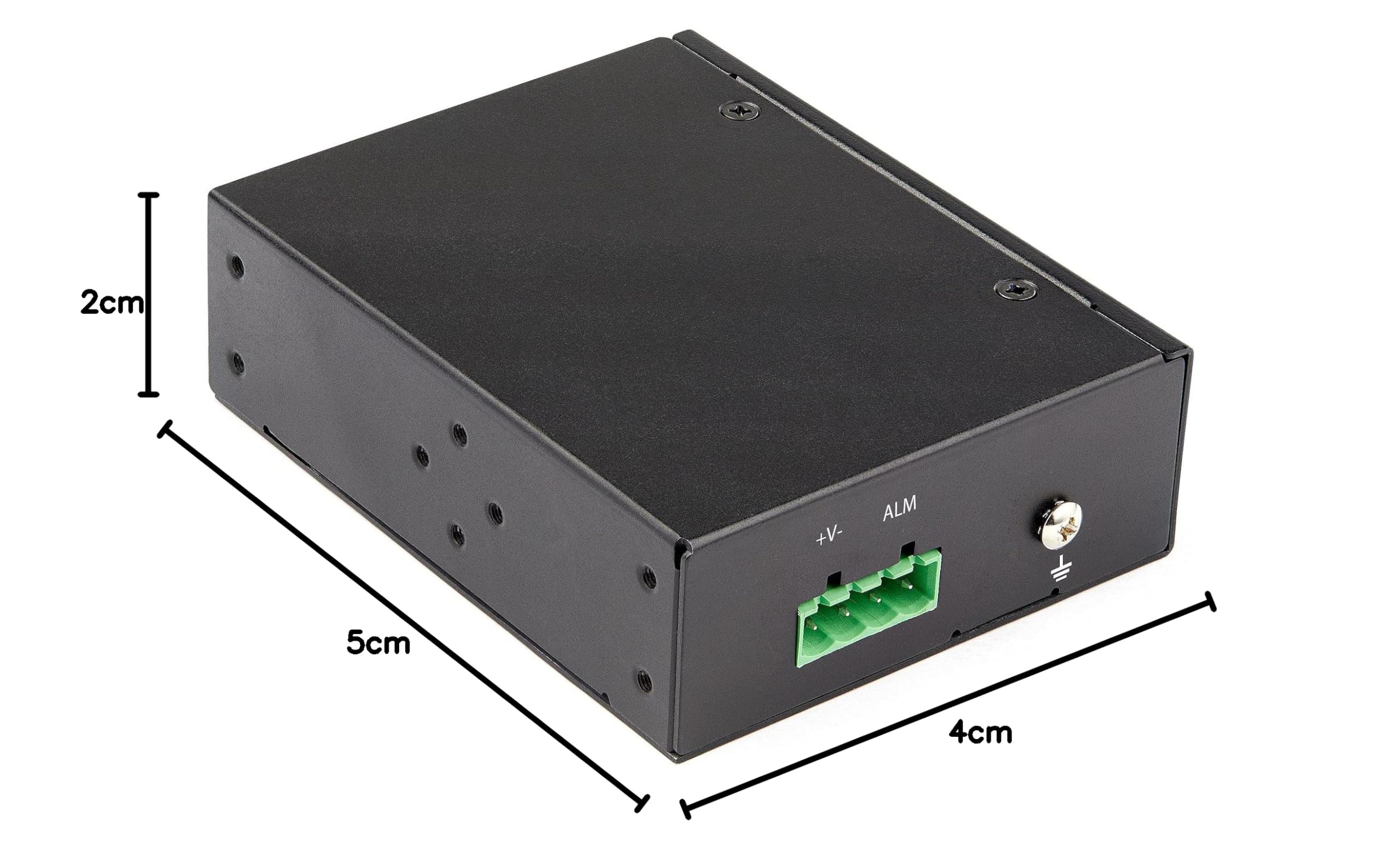 StarTech.com 60W PoE+ Industrial Fiber to Ethernet Media Converter - SFP to RJ45 - Singlemode/Multimode Fiber to Gigabit Copper Network - Compact IP-30 Rated (-40°C to +75°C) - IMC1GSFP60W - Ideal for Harsh Industrial Environments & Outdoor Networking