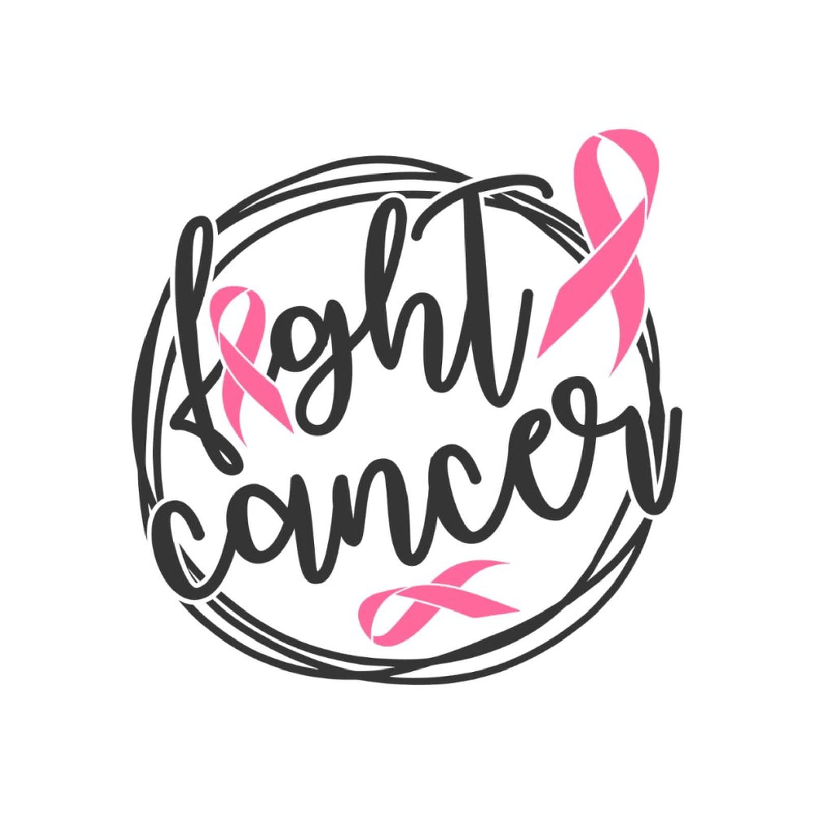 Pink Ribbon Cancer Awareness Car Decals - Vinyl Bumper Stickers for Cars, Laptops & More - Support Fight Against Cancer - Customizable Warrior Stickers for Breast Cancer Awareness Month & Daily Inspiration