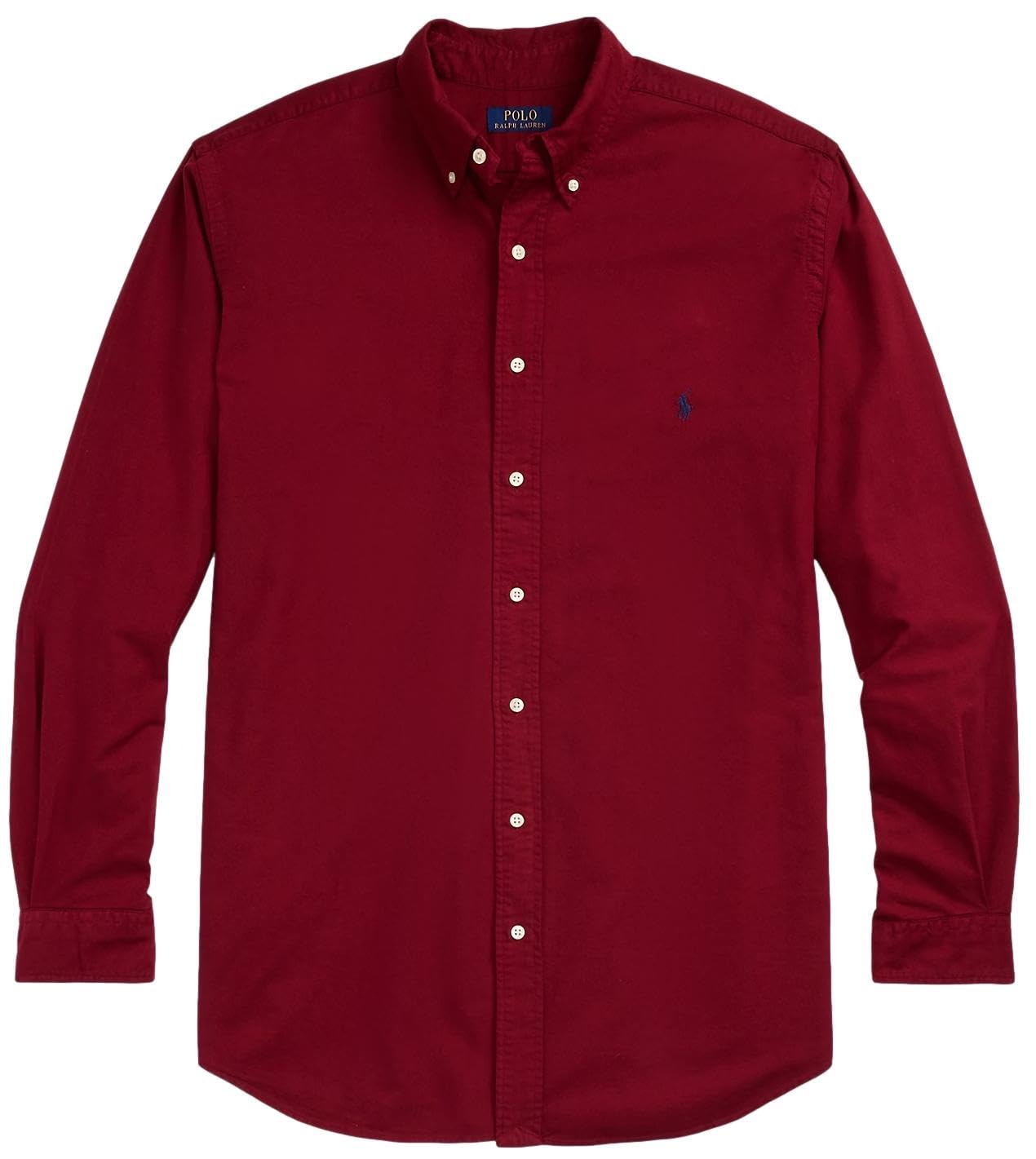 POLO RALPH LAUREN Men's Big & Tall Long Sleeve Oxford Button-Down Shirt | Classic Casual & Business Wear for Office, Dating & Outdoor Events