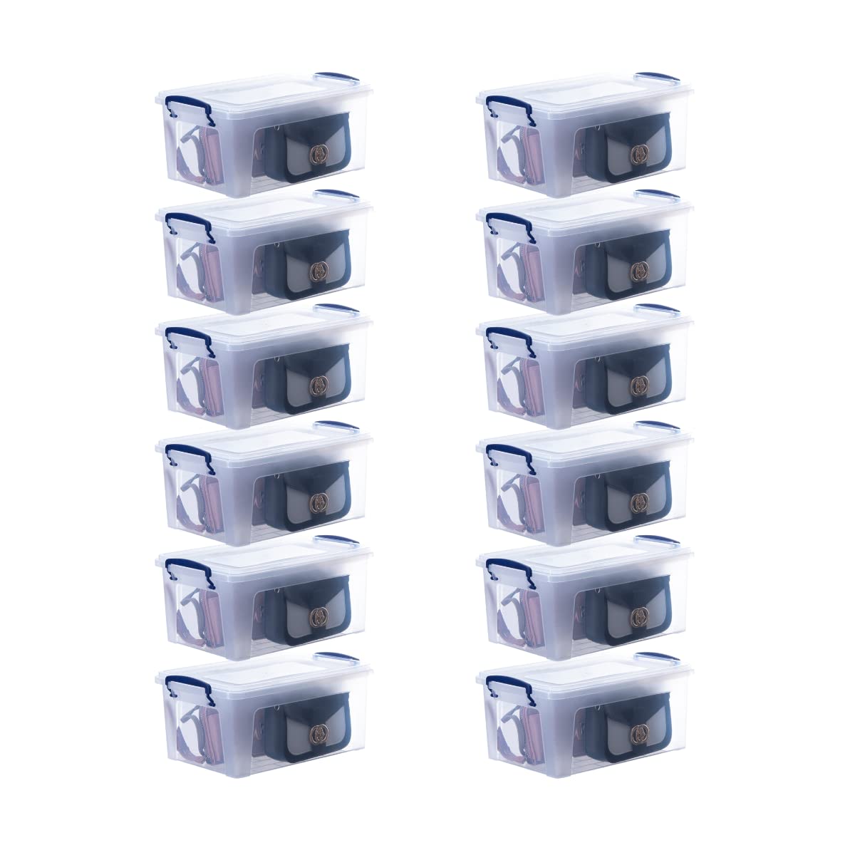 Superior Clear Plastic Storage Boxes with Lids - 12 Pack Stackable Organizer Bins (9.5 Quart) | BPA Free, Non-Toxic & Odorless | Perfect for Home Organization, Office Supplies, School & Dorm Room Storage | Ideal for Closet, Pantry, Toy & Craft Organization