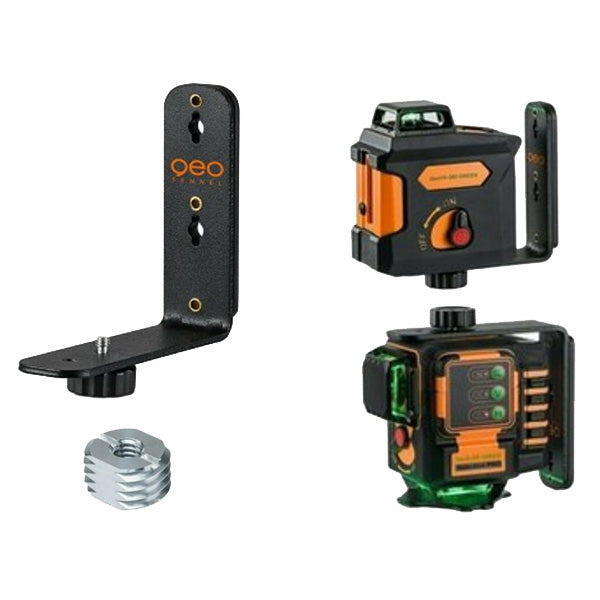 Geo FENNEL LH 2 L-Shaped Wall Mount Bracket for Line and Dot Lasers - Perfect for Construction, Leveling, and DIY Projects