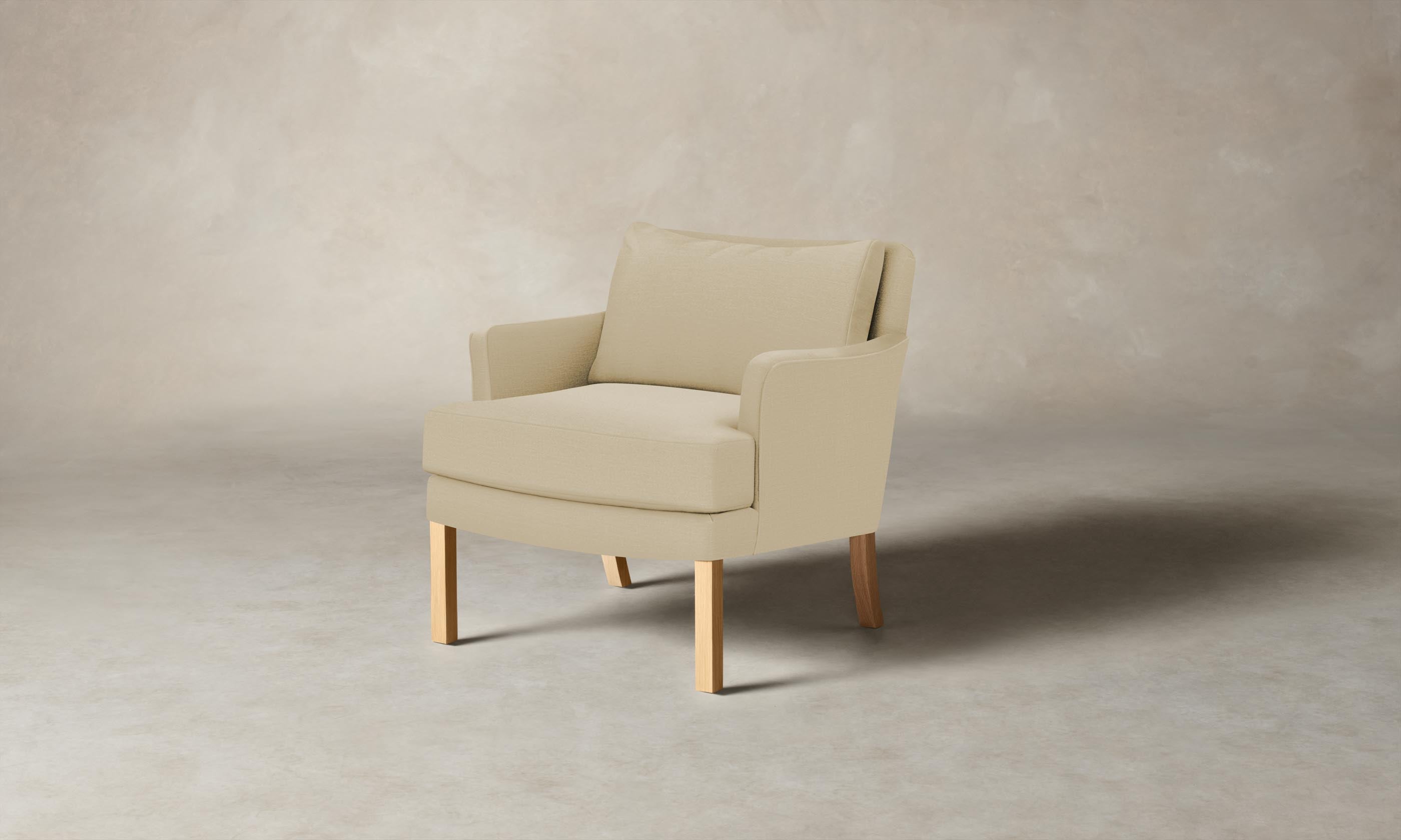 Premium Kaye Chair with Performance Linen Weave - Modern Prairie Style Accent Chair for Living Room, Bedroom, or Office - Comfortable Seating for Home Decor and Relaxation