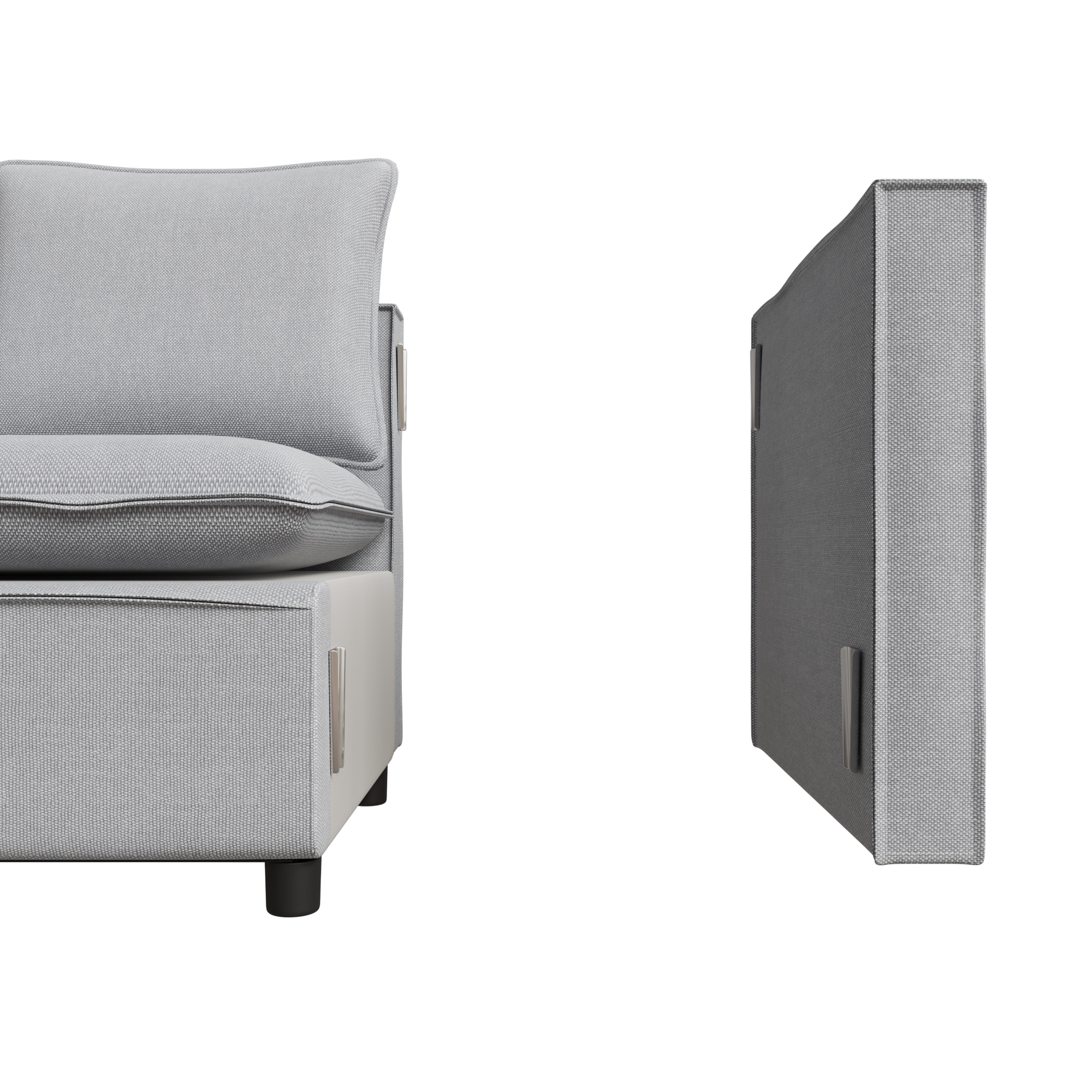 Modern Gray Single Sofa Chair - Soft Breathable Seat Cushion & Comfortable Armchair for Bedroom, Living Room Corner, or Reading Nook - Decorative & Cozy Home Furniture