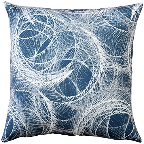 Karalina Collection Feather Swirl Teal Decorative Throw Pillow 20x20 - Soft Luxury Couch Pillow for Living Room, Bedroom & Home Décor