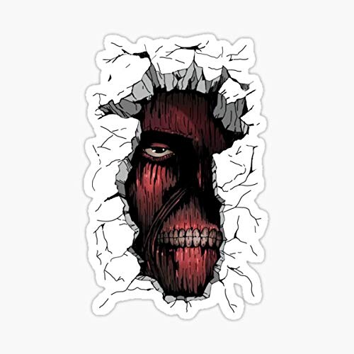 Attack on Titan The Titan Inside The Wall Vinyl Sticker - Anime Decal for Cars, Laptops, Windows, Trucks & More - Perfect for Anime Fans, Car Enthusiasts & Home Decor