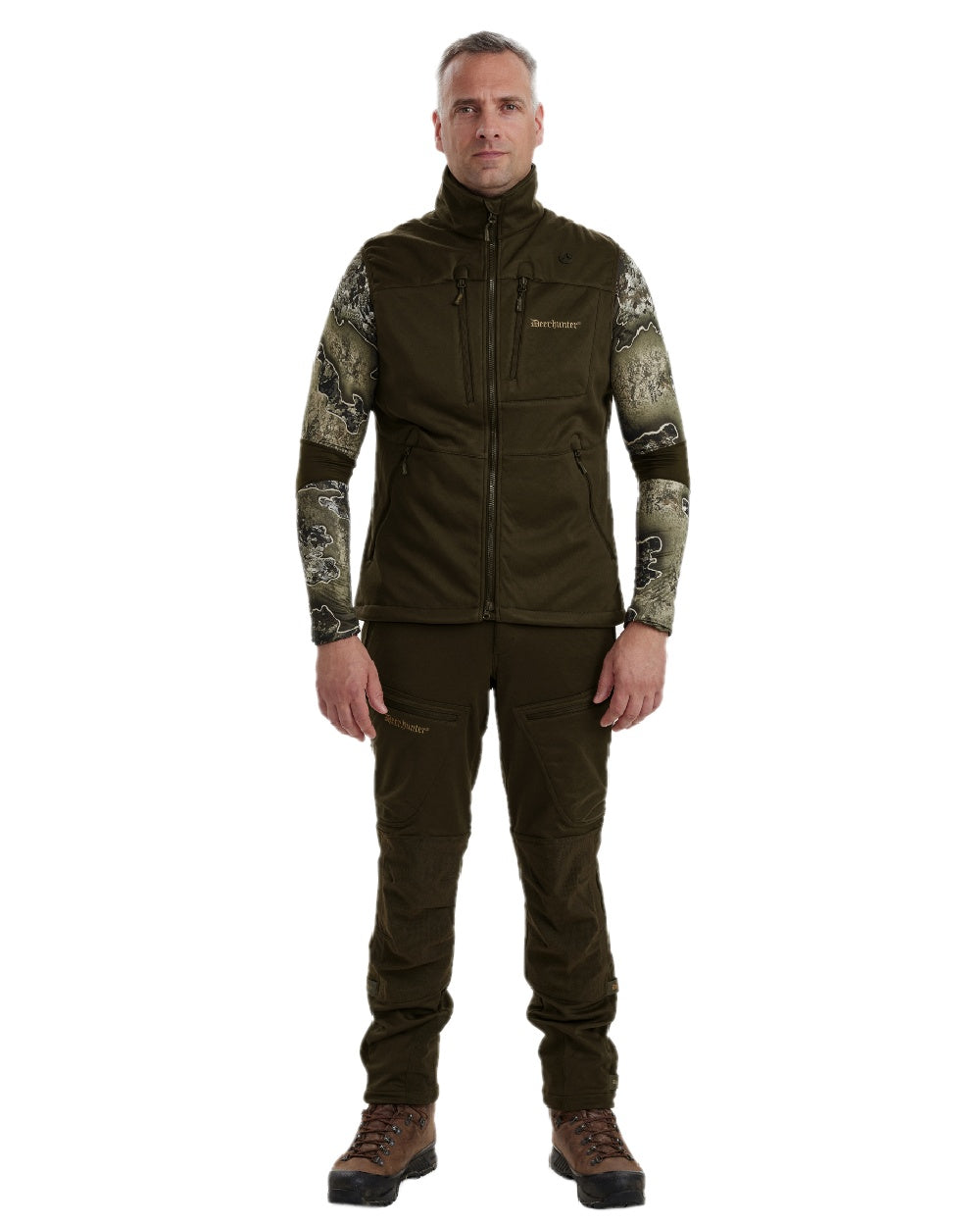 Deerhunter Excape Softshell Waistcoat - Lightweight Water-Resistant Hunting Vest for Outdoor Adventures - Perfect for Hiking, Camping & Wildlife Photography
