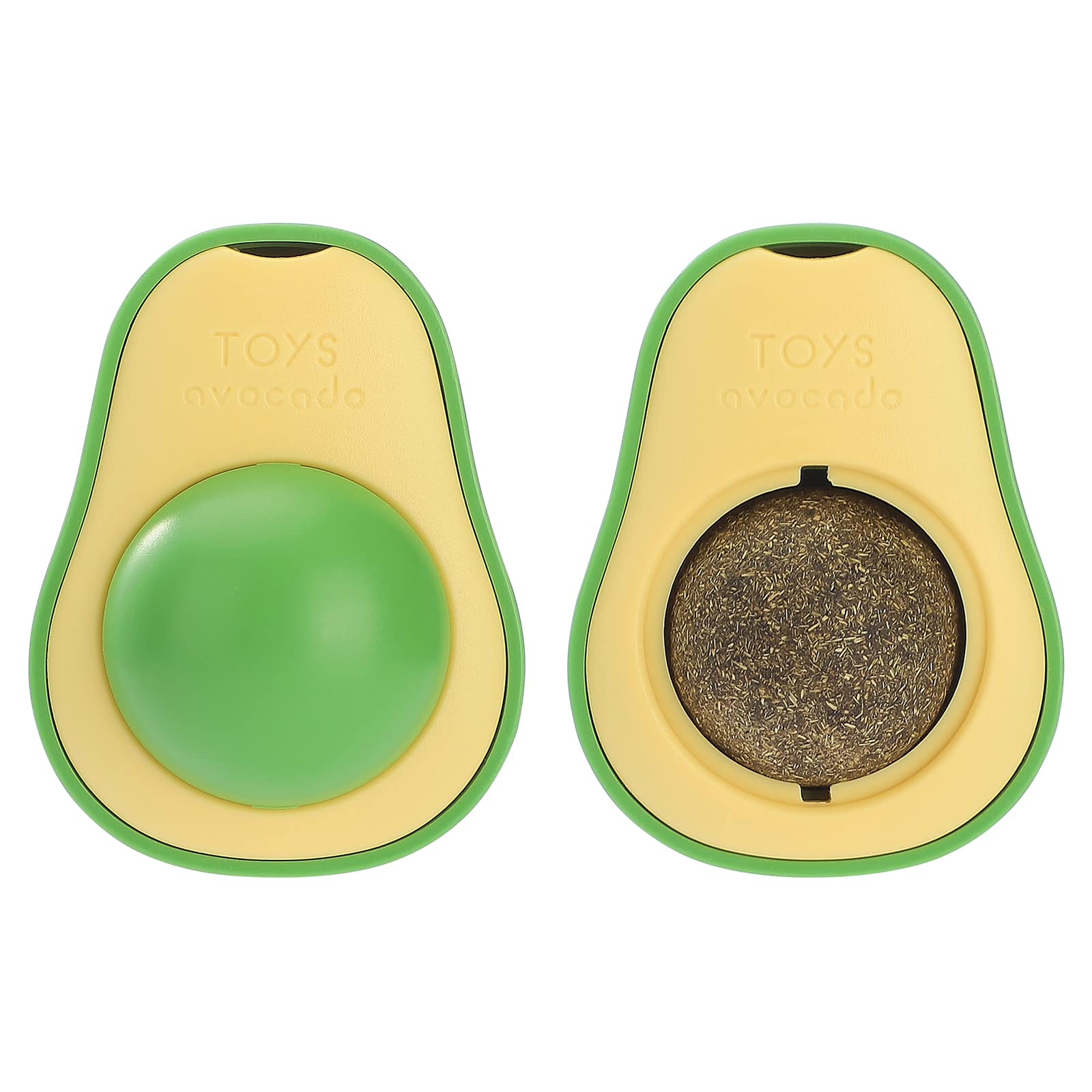 DCQRY 3Pcs Catnip Wall Balls Toys - Rotatable Edible Licking Balls for Cats, Self-Adhesive Dental Cat Toys for Teeth Cleaning & Biting - Perfect for Indoor Play & Cat Dental Health