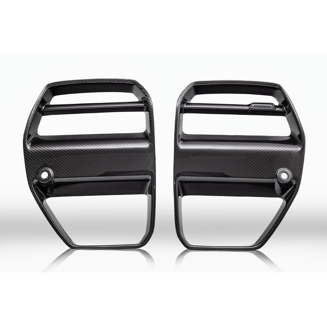 BMW G8X M3 M4 Carbon Fiber Front Motorsport Grille V Style™ - High Performance Upgrade for Track & Street Racing - Perfect for Car Enthusiasts & Motorsport Events