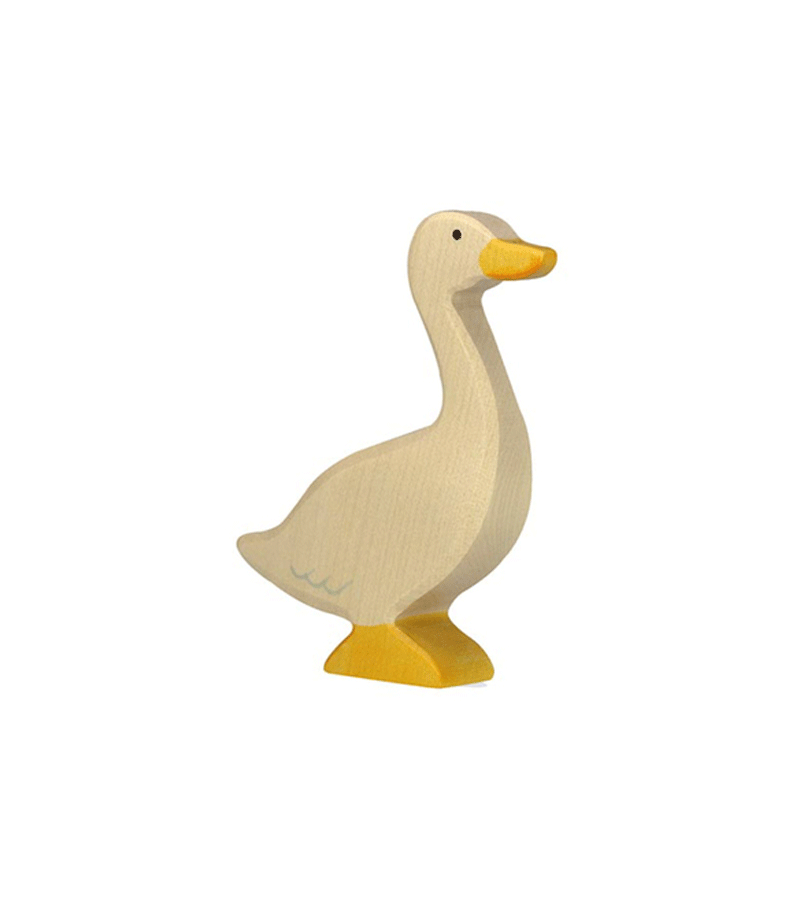 Holztiger Tall Wooden Goose Figurine - Handcrafted Wooden Animal Toy for Kids, Nursery Decor & Waldorf Play - Perfect for Storytelling, Imaginative Play & Children's Room Decoration