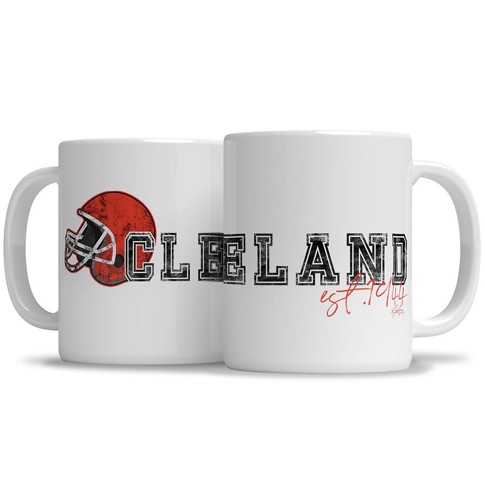 Cleveland Browns NFL Football Team 11 oz Ceramic Coffee Mug - Funny Gift for Men, Fans, Office Use, Game Day & Sports Themed Parties