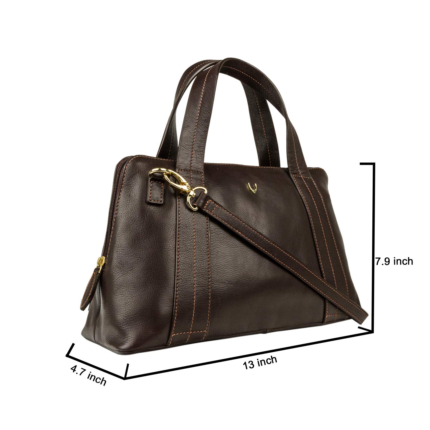 Hidesign Cerys Medium Genuine Leather Satchel Crossbody Bag with Detachable Shoulder Strap - Perfect for Work, Travel & Everyday Use