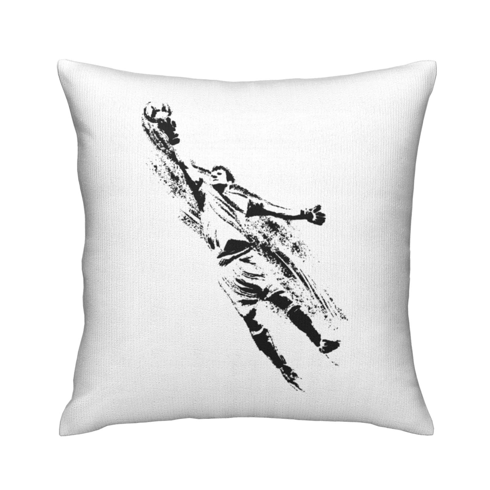 KOSPOGO 18x18 Inch Double-Sided Soccer Players Throw Pillow Covers - Soft Plush Decorative Pillow Cases for Sofa, Bedroom & Living Room - Perfect for Sports Fans Home Decor and Game Room Accessories