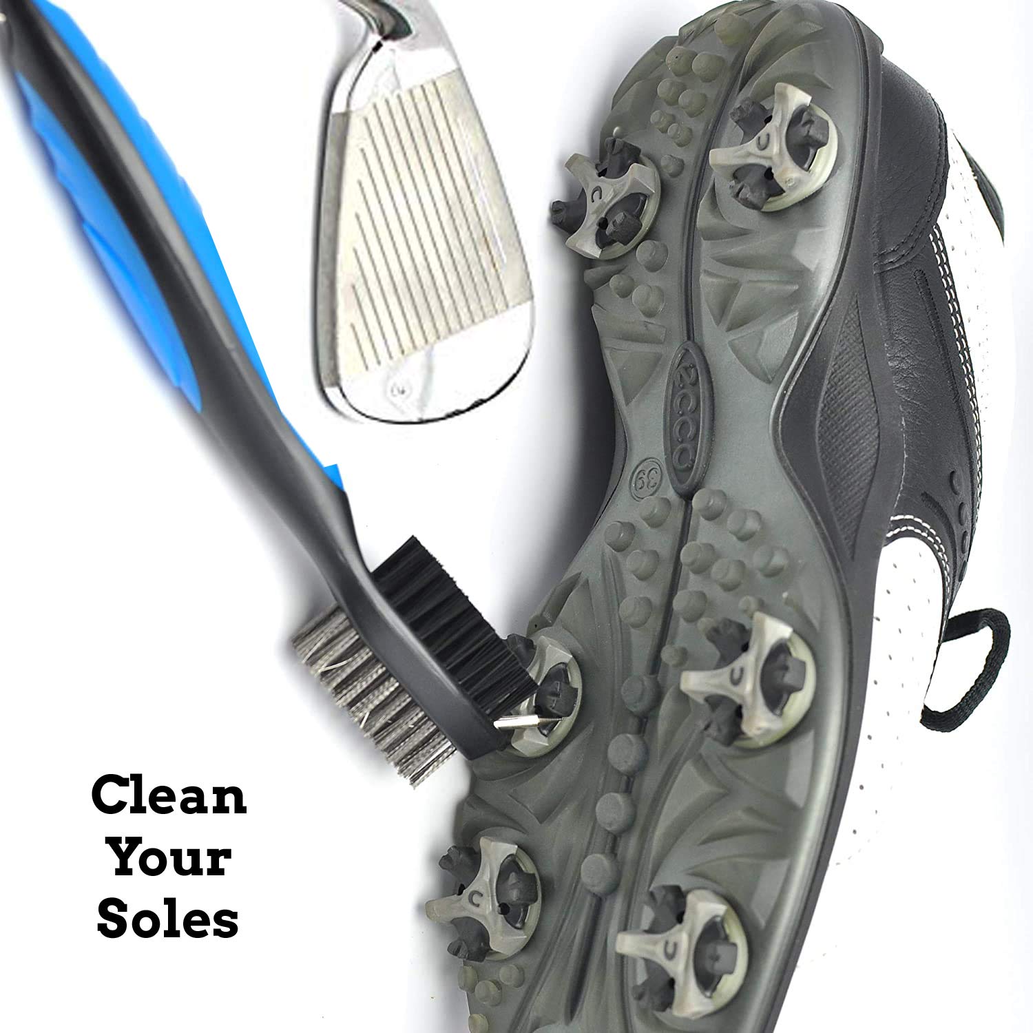 ToVii Premium Microfiber Waffle Pattern Golf Towel with Brush & Club Groove Cleaner | Golf Divot Repair Tool | Durable Golf Accessories for Men & Women | Perfect for Driving Range, Course Play & Club Maintenance