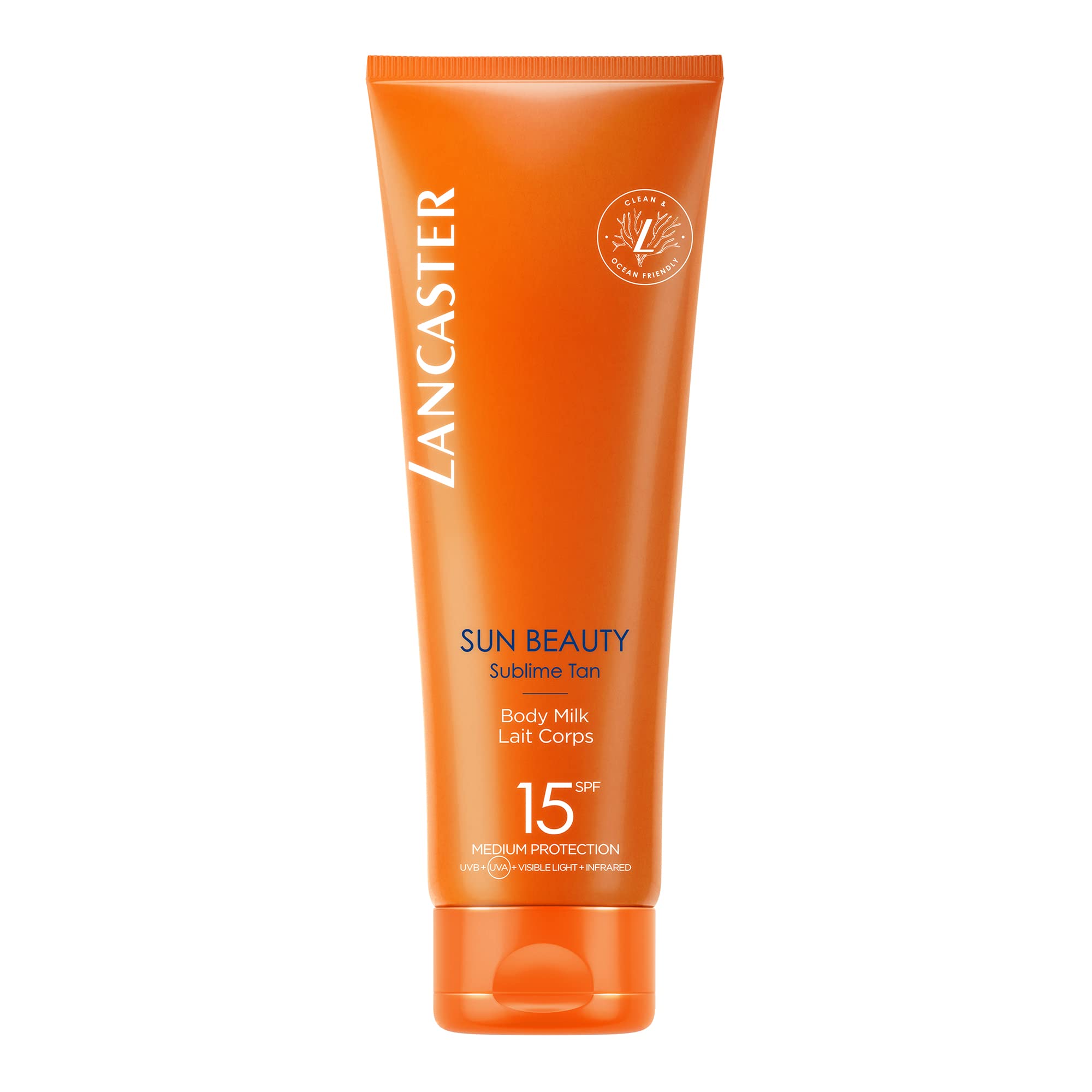 Lancaster Sun Beauty Body Milk SPF15 250ml | Broad Spectrum Sunscreen Lotion for Body | Hydrating & Protective | Perfect for Beach, Pool & Outdoor Activities