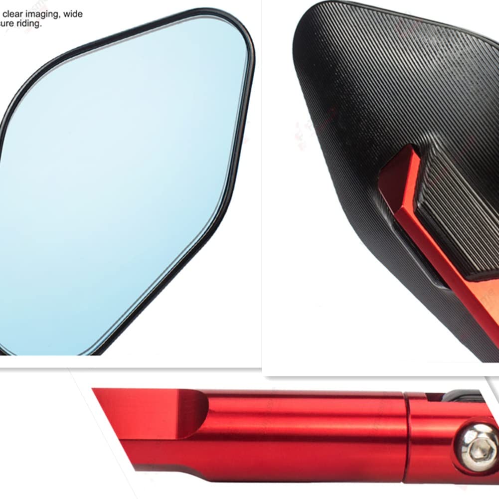 CNC Aluminum Motorcycle Rear View Mirror - Anti-Glare Side Mirrors for Suzuki GSF1250 Bandit (2001-2015) - Black & Blue Options - Perfect for Night Riding and Highway Safety