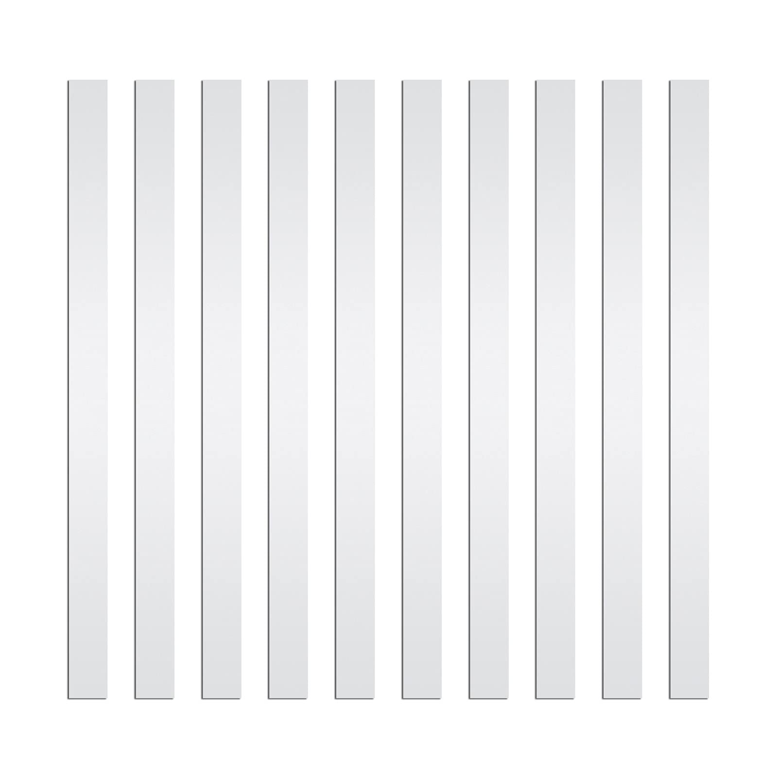 Removable Self-Adhesive Mirror Wall Stickers - No Residue Acrylic Border Decals for Home Decor (Silver) | Perfect for Bedroom, Bathroom & Living Room Wall Design