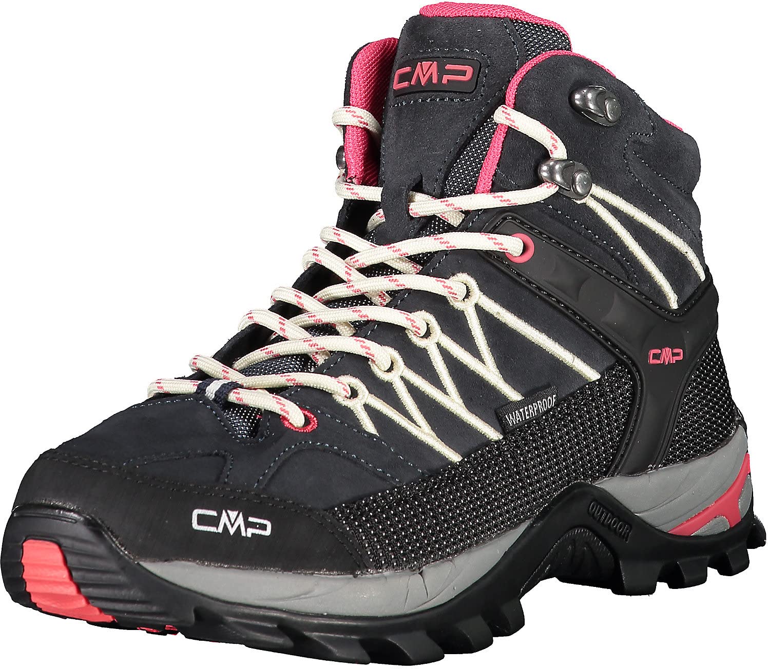 CMP Women's Rigel Mid Waterproof Hiking Boots - Lightweight Trekking Shoes for Outdoor Adventures, Trail Walking & Camping