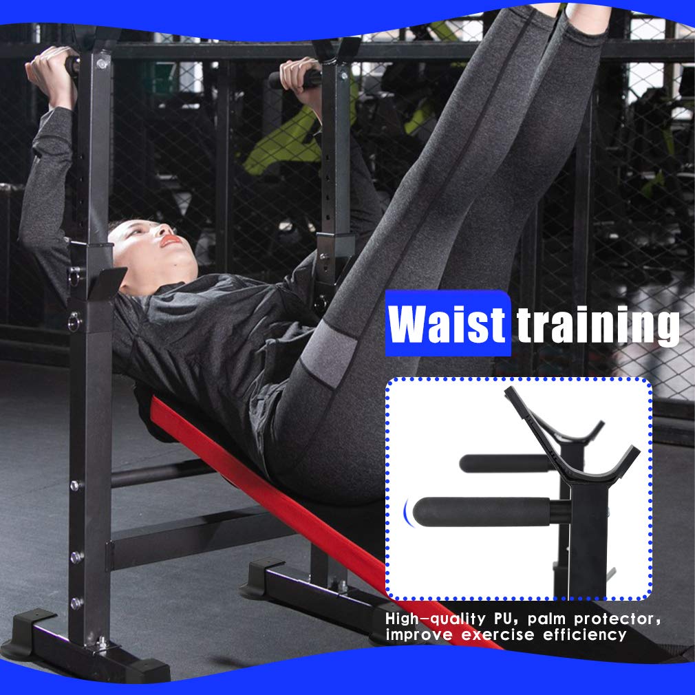 Adjustable Weight Bench for Full Body Workout - Olympic Folding Barbell Rack Stand for Home Gym Strength Training | Perfect for Squats, Bench Press & Home Fitness Routines