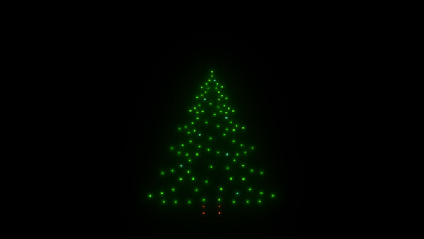 100 Drones Christmas Tree Animation Light Show - Stunning Holiday Drone Display for Outdoor & Indoor Decorations