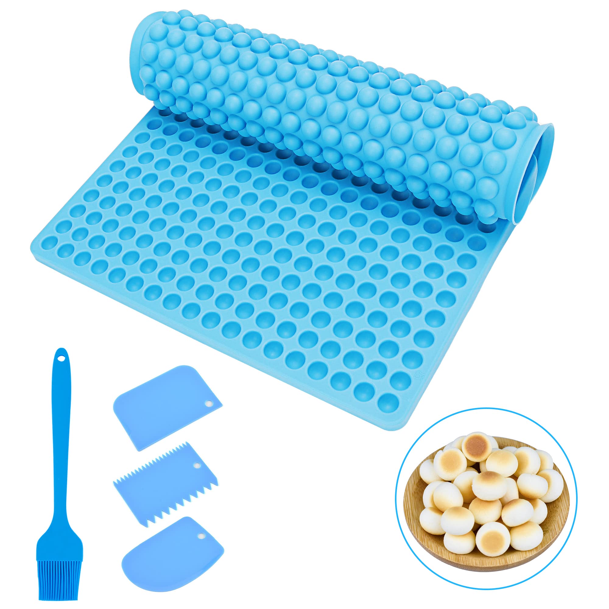 Dog Cookie Silicone Mold 1.2cm - 468 Cavity Pet Treat Baking Set with Scraper - Perfect for Homemade Dog Biscuits & Training Treats