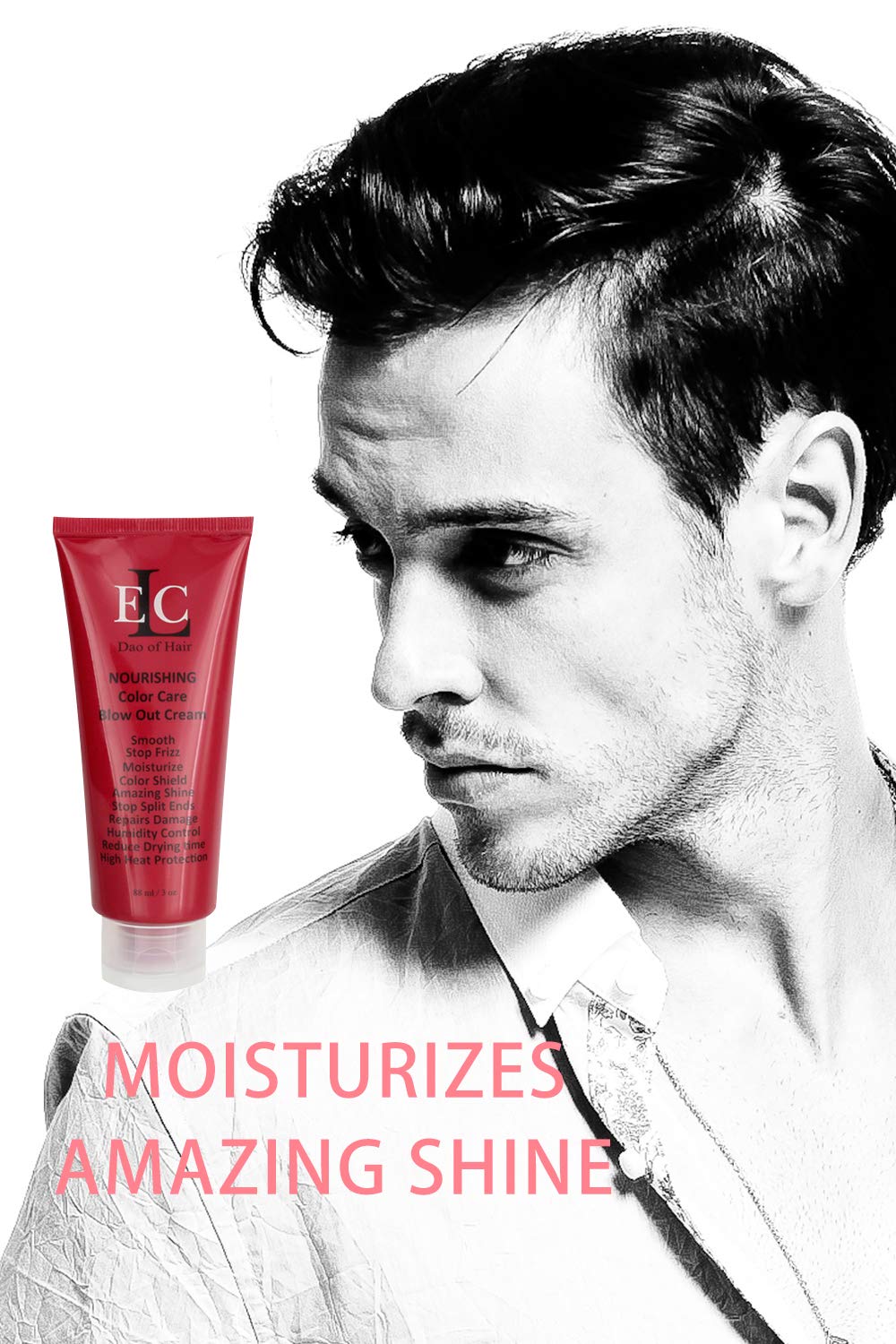 ELC RD Nourishing Color Care Blow Out Cream 3 oz - Smooths Frizz, Blocks Humidity, Heat Protection & Moisturizes Hair | Strengthens Strands, Prevents Split Ends & Adds Brilliant Shine | Reduces Drying Time for Medium to Coarse Hair | Perfect for Salon-Style Blowouts at Home