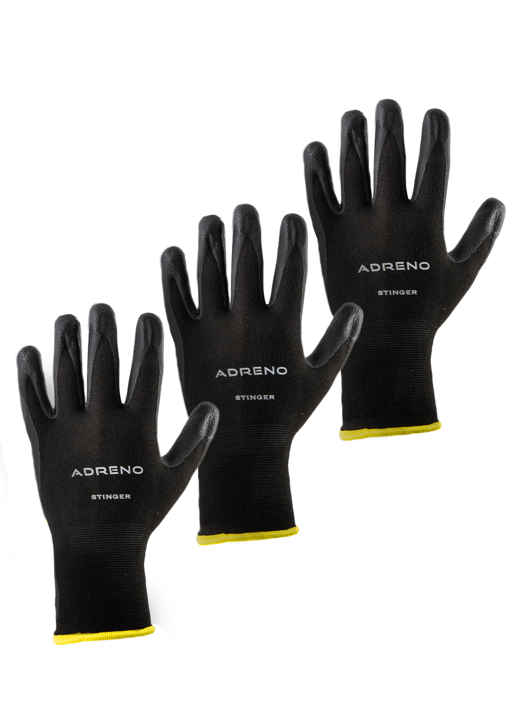 Adreno Stinger Gloves - 3 Pack of Premium Performance Gloves for Baseball, Football & Outdoor Sports - Perfect for Training, Games & Cold Weather Protection