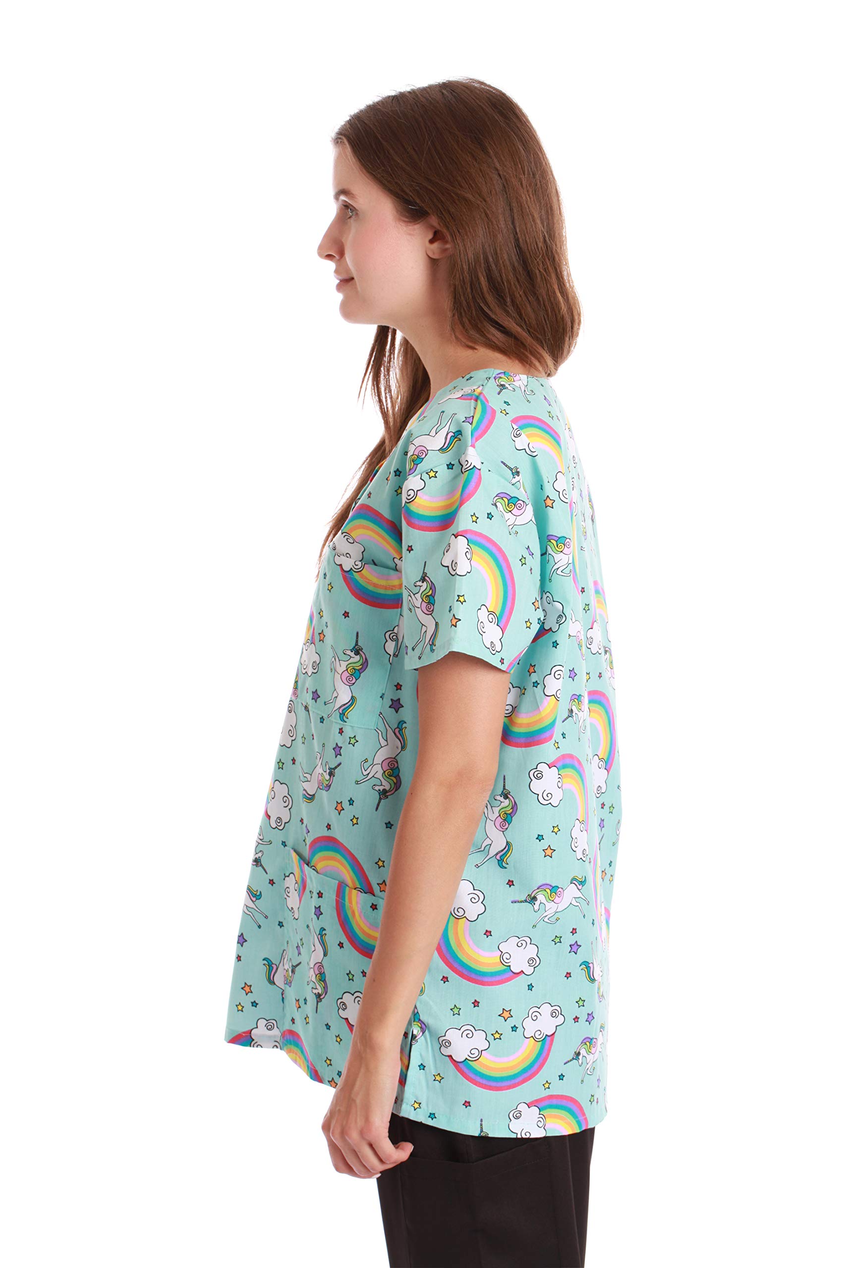 Just Love Women's Holiday Scrub Tops - Comfortable Medical Uniform for Nurses & Healthcare Professionals - Perfect for Christmas, Halloween & Work Shifts