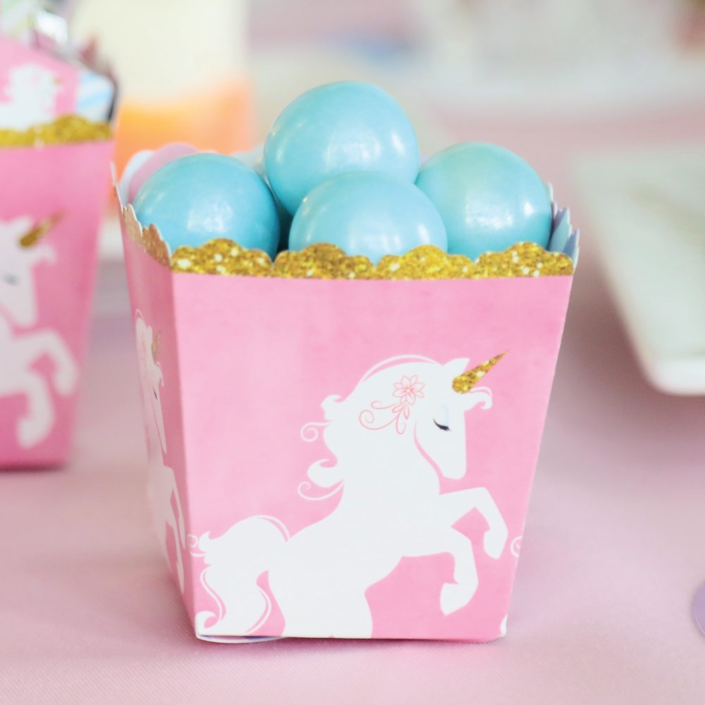Big Dot of Happiness Rainbow Unicorn Party Favor Boxes - 12 Pack Mini Treat Boxes for Baby Showers, Birthday Parties & Magical Celebrations - Perfect for Candy, Gifts & Party Favors