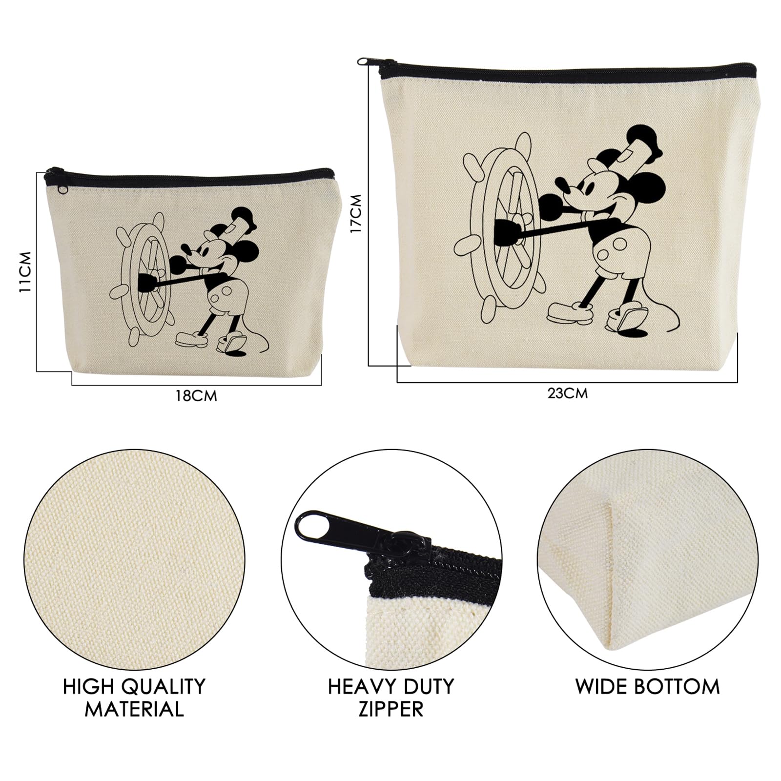 2 Pack Women's Makeup Bags - Waterproof Travel Cosmetic Pouch Organizer for Toiletries | Perfect Gift for Her, Ideal for Travel, Gym & Daily Essentials Storage