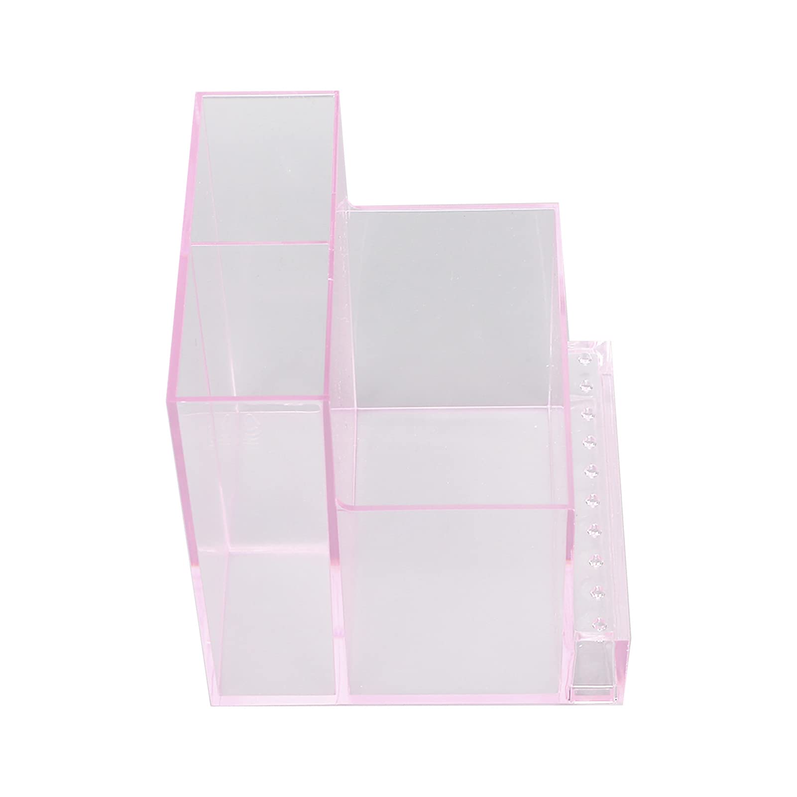 **Pink Nail Drill Bits Holder & Organizer - Storage Box for Manicure Tools, Nail Drill Bits Stand, and Polishing Heads Display Case - Perfect for Salon, Home, or Travel Use**